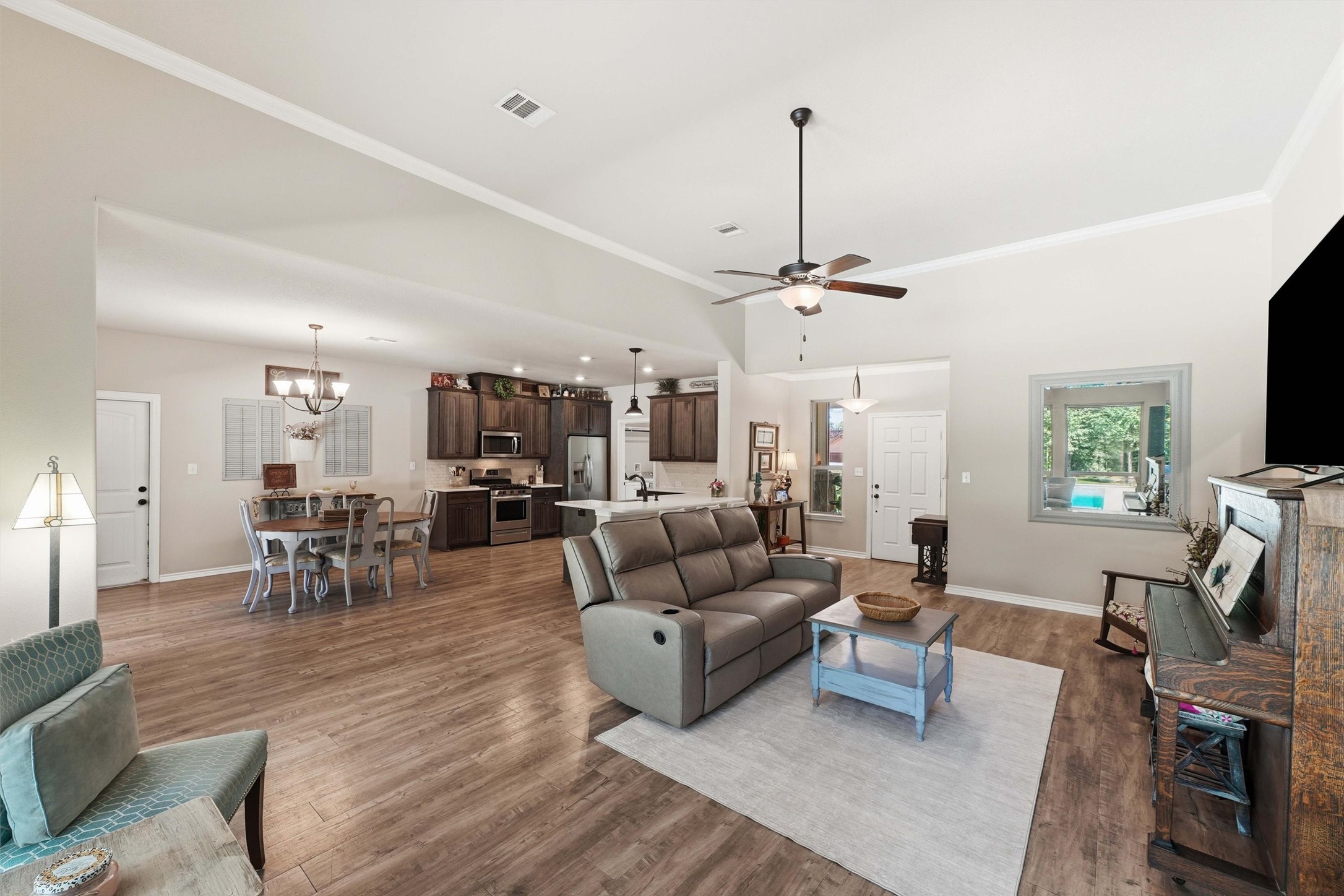 Great view of the open floor plan.