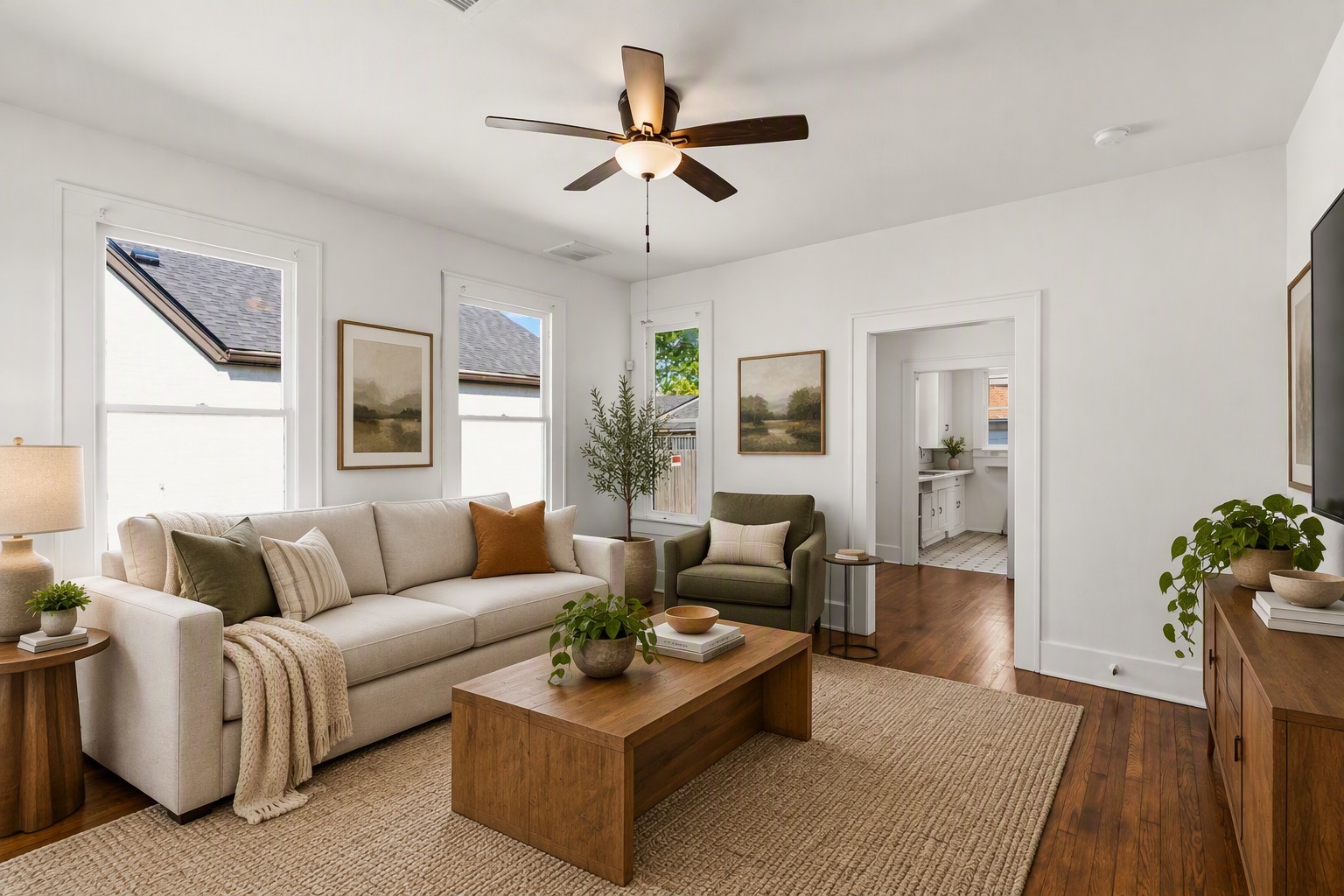 Virtually Staged Living Room