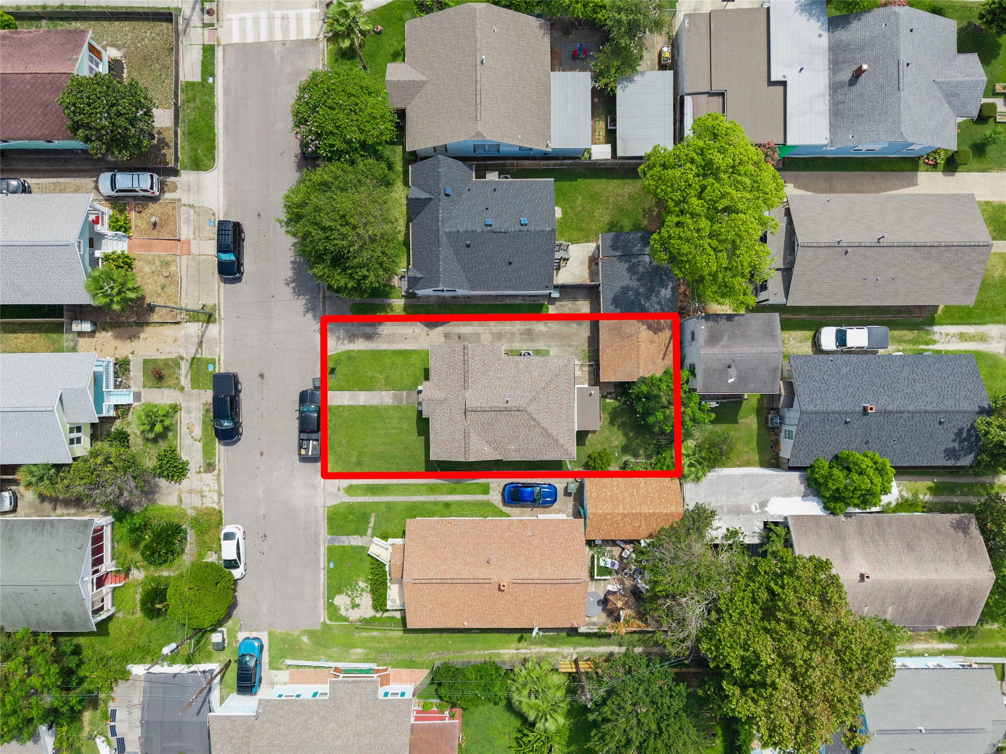 Overhead Aerial View of Home