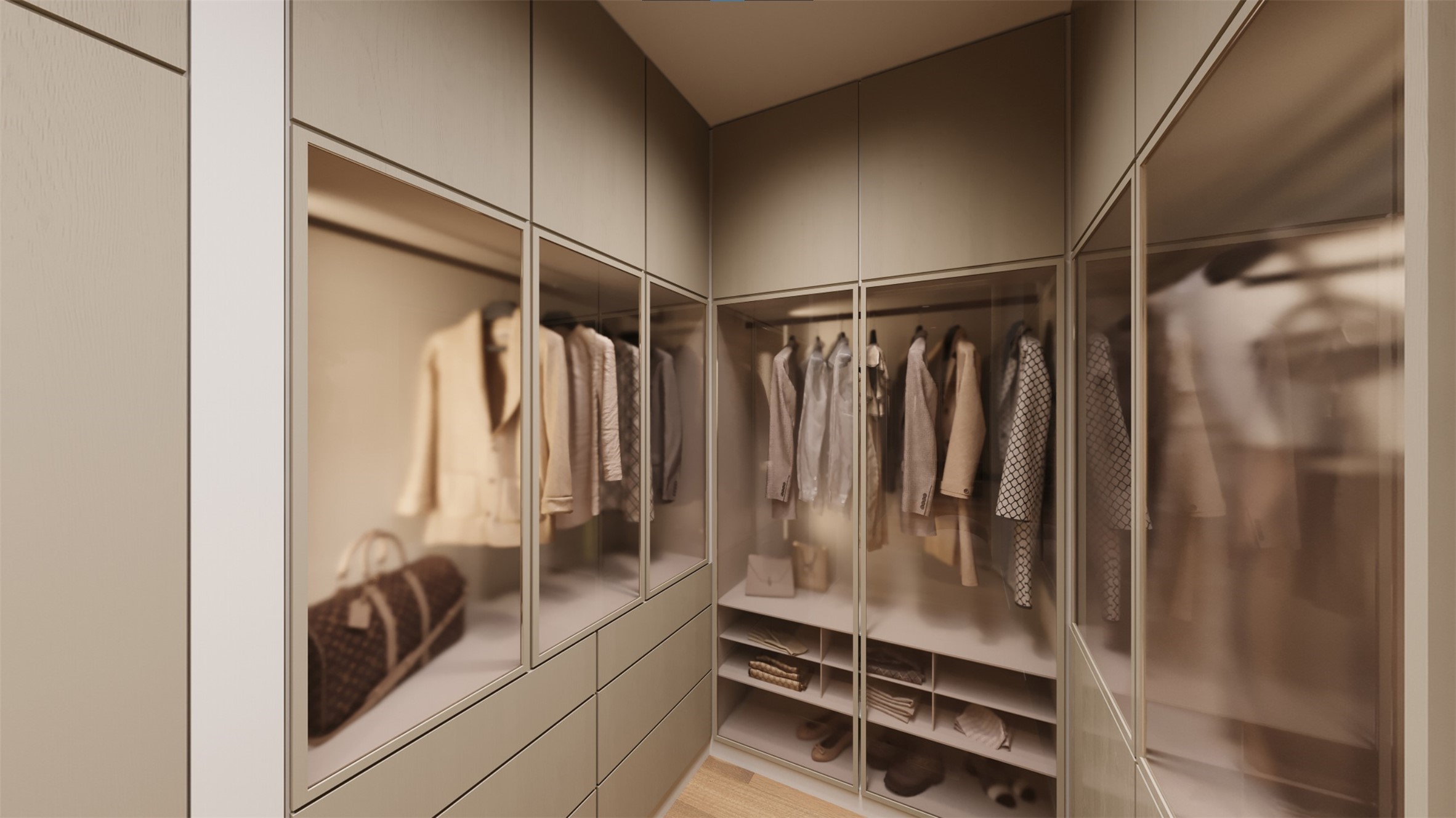 The primary bedroom suite offers a walk-in closet with options for upgrades!