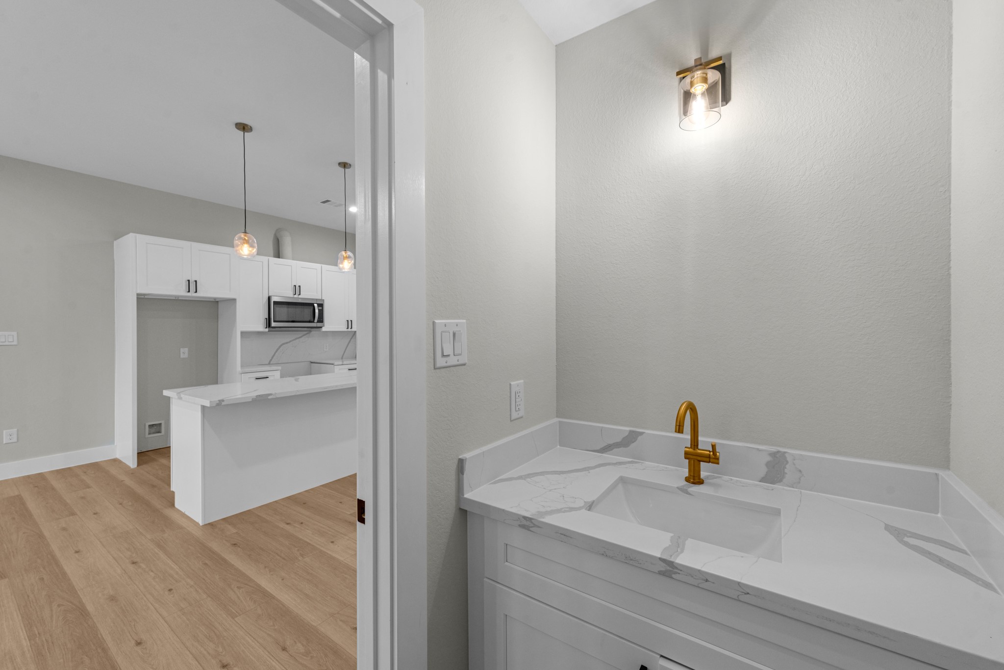 half bathroom on first floor