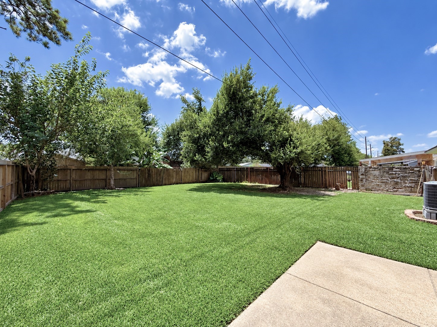 Spacious backyard