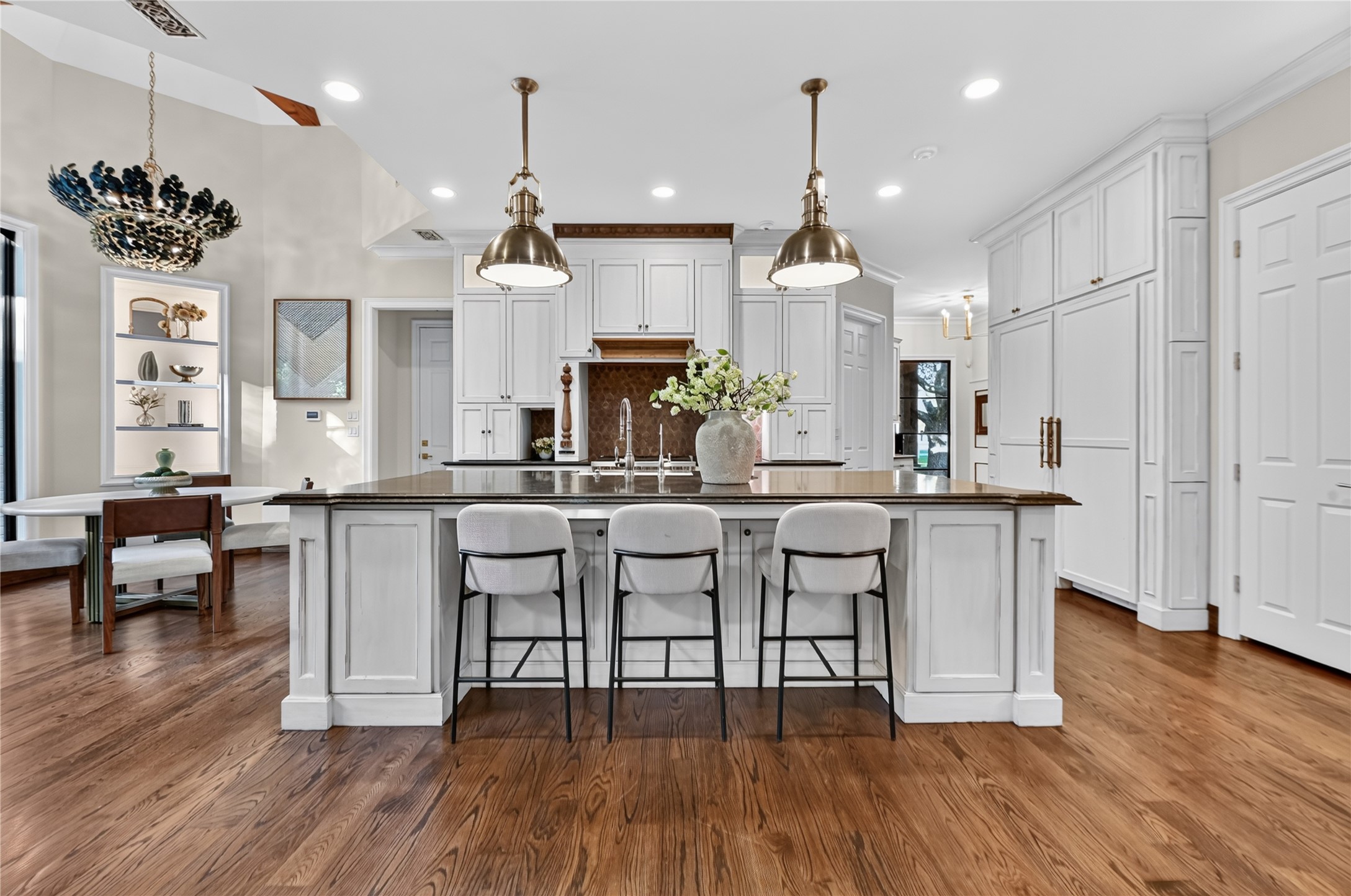 Chef's kitchen complete with built-in Sub Zero and Wolf appliances.