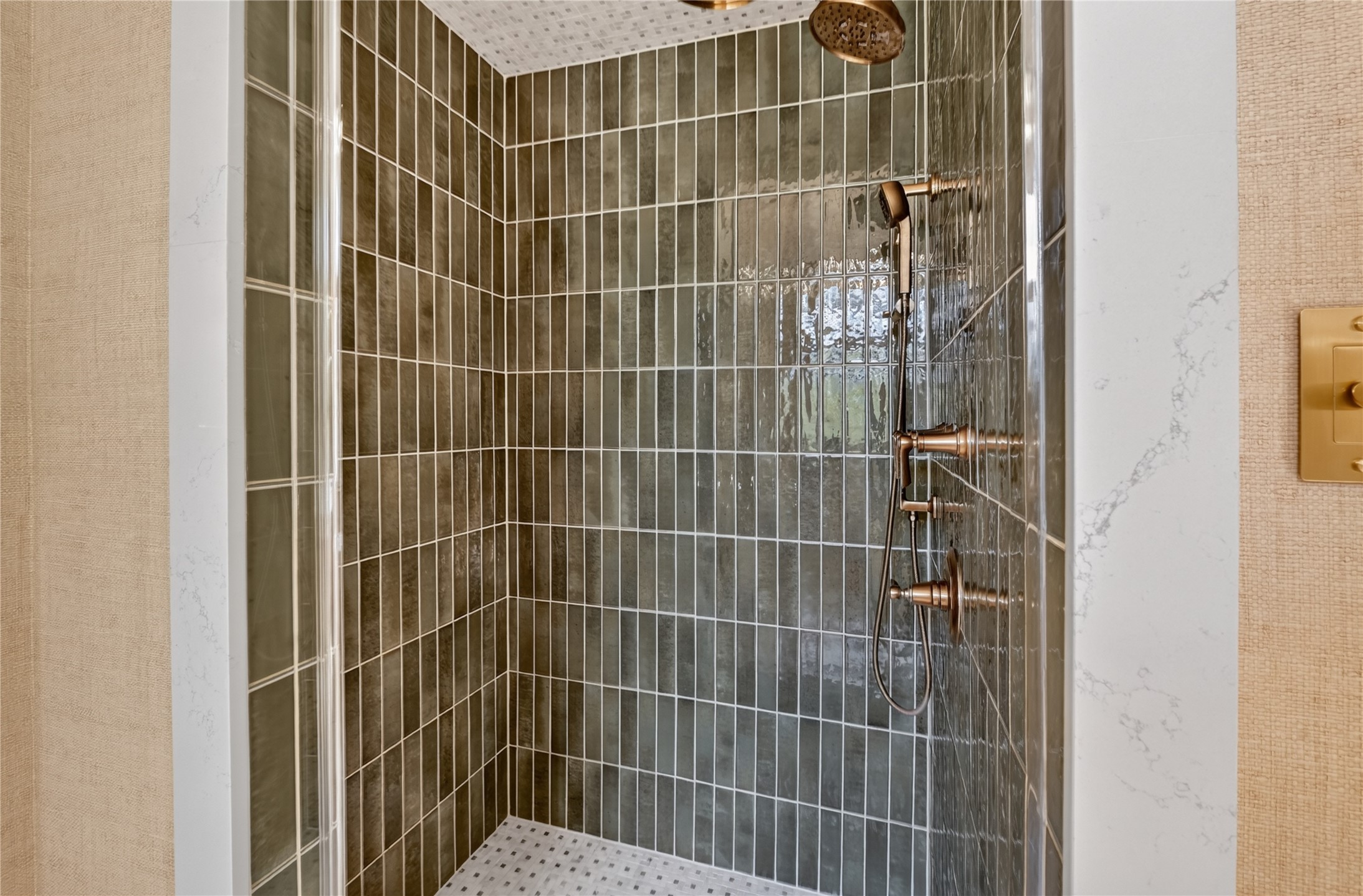 Primary shower detail.
