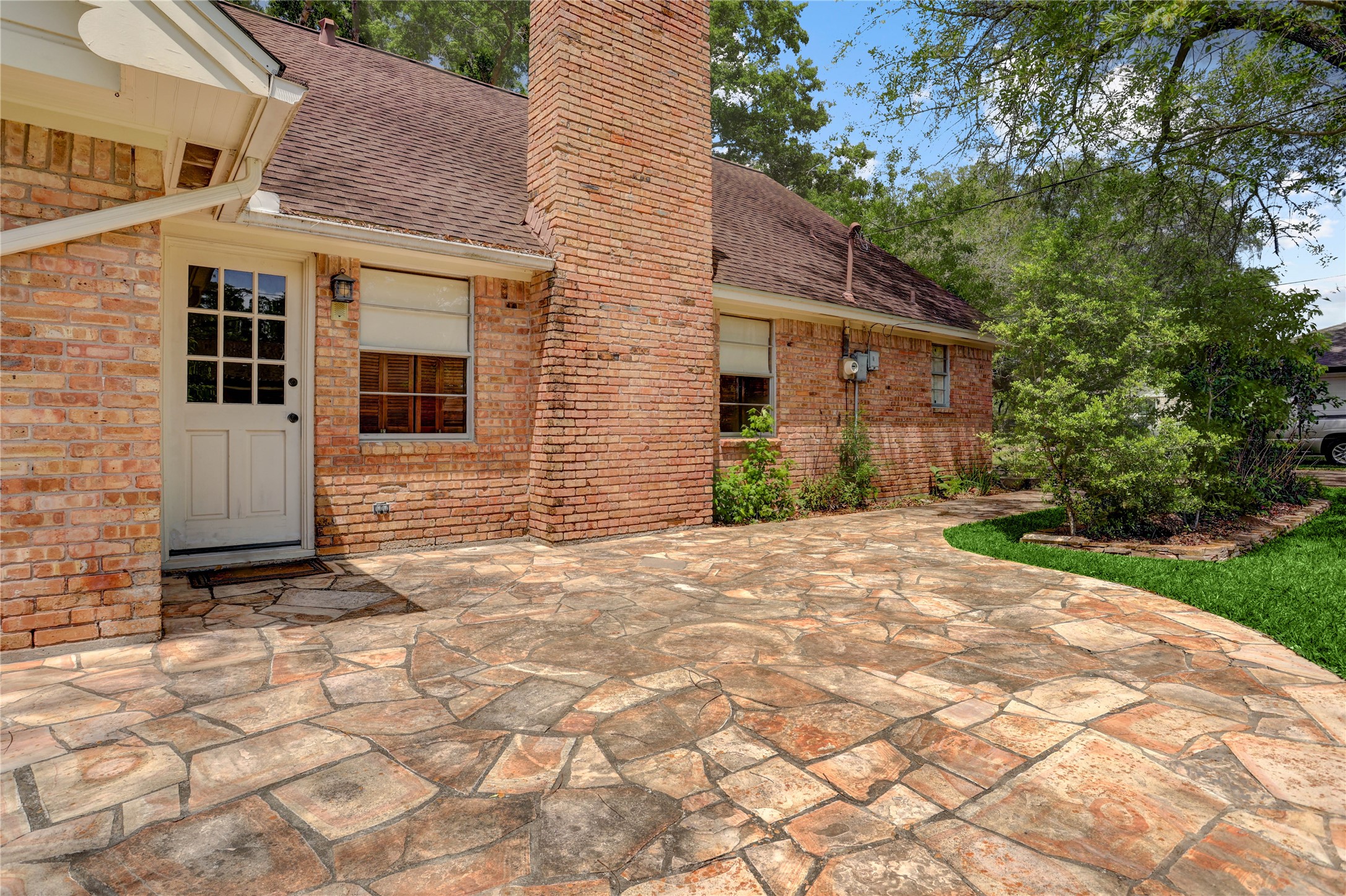 Tile back porch area