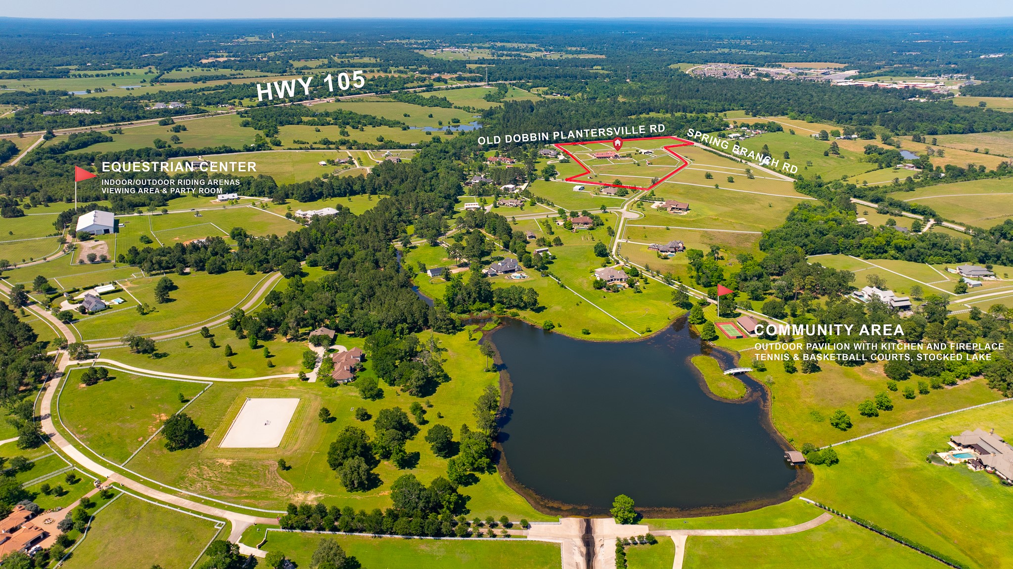 Beyond the estate, Perfection Ranch offers a lake, equestrian amenities and remarkable natural beauty.