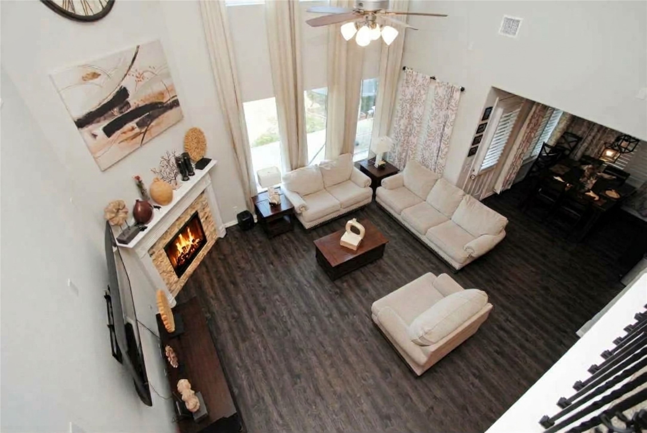 So much room, to layout your Living Room, from the second floor view.