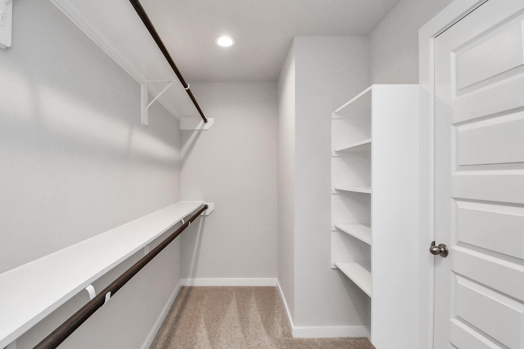 Large primary closet.