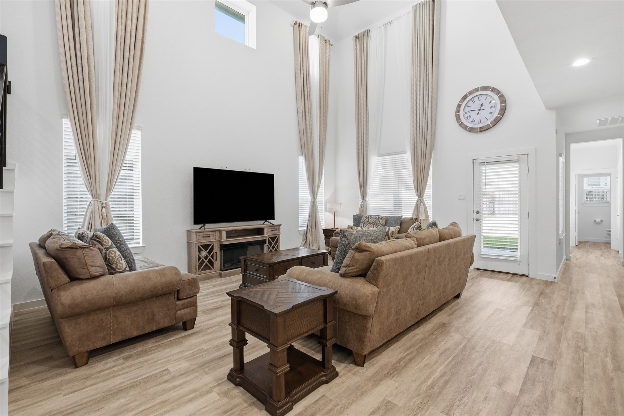Soaring ceilings and plenty of natural light.