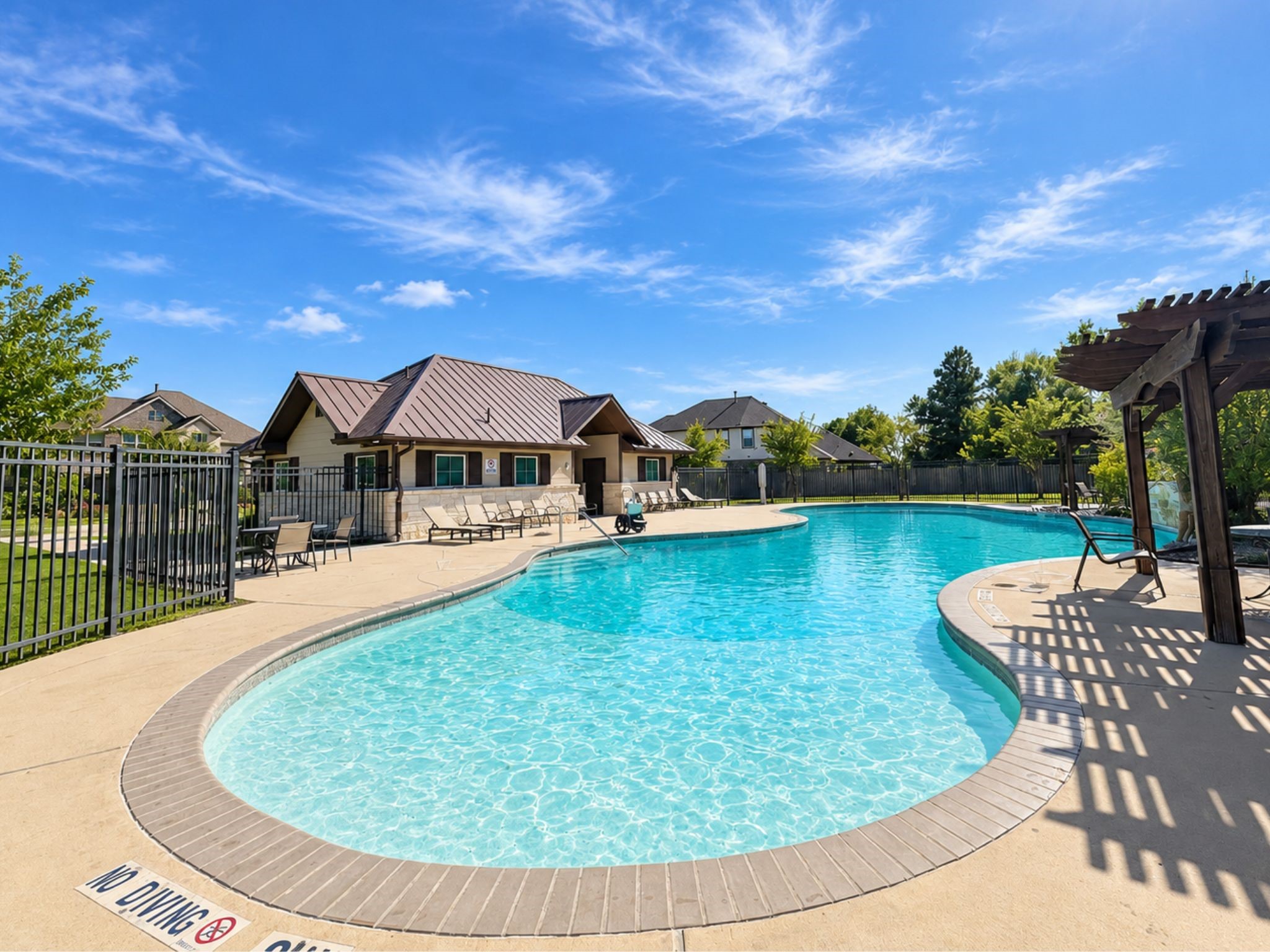 Community Pool is steps away from your front porch!