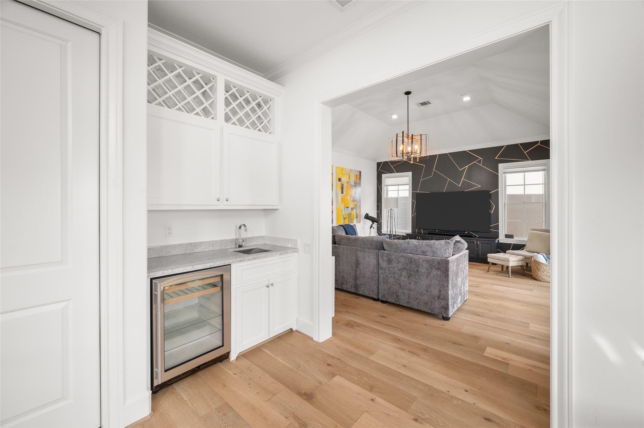 The third floor serves well as another den, game room, or family gathering spot. The third floor could also be renovated into a fourth bedroom.