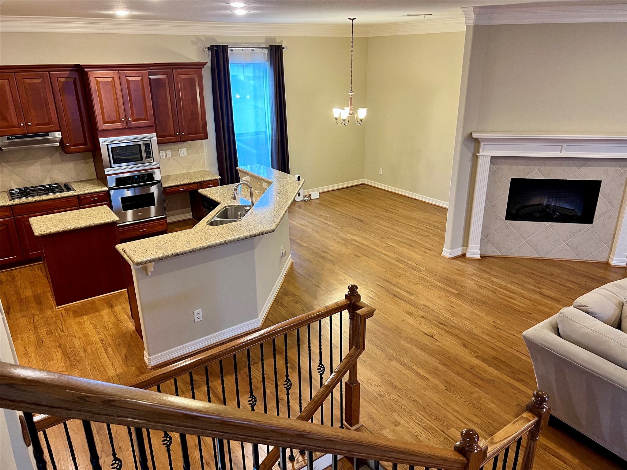 kitchen and dining area