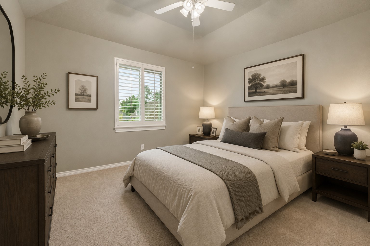 Another secondary bedroom provides a quiet space with natural light.