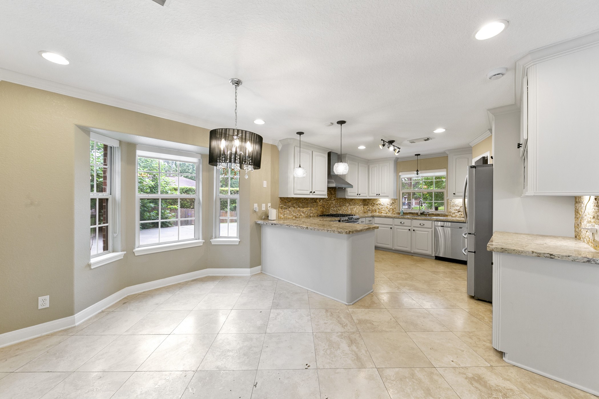 Dining area open to kitchen