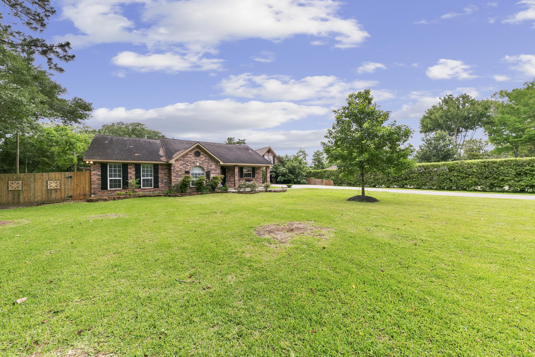 Large front yard