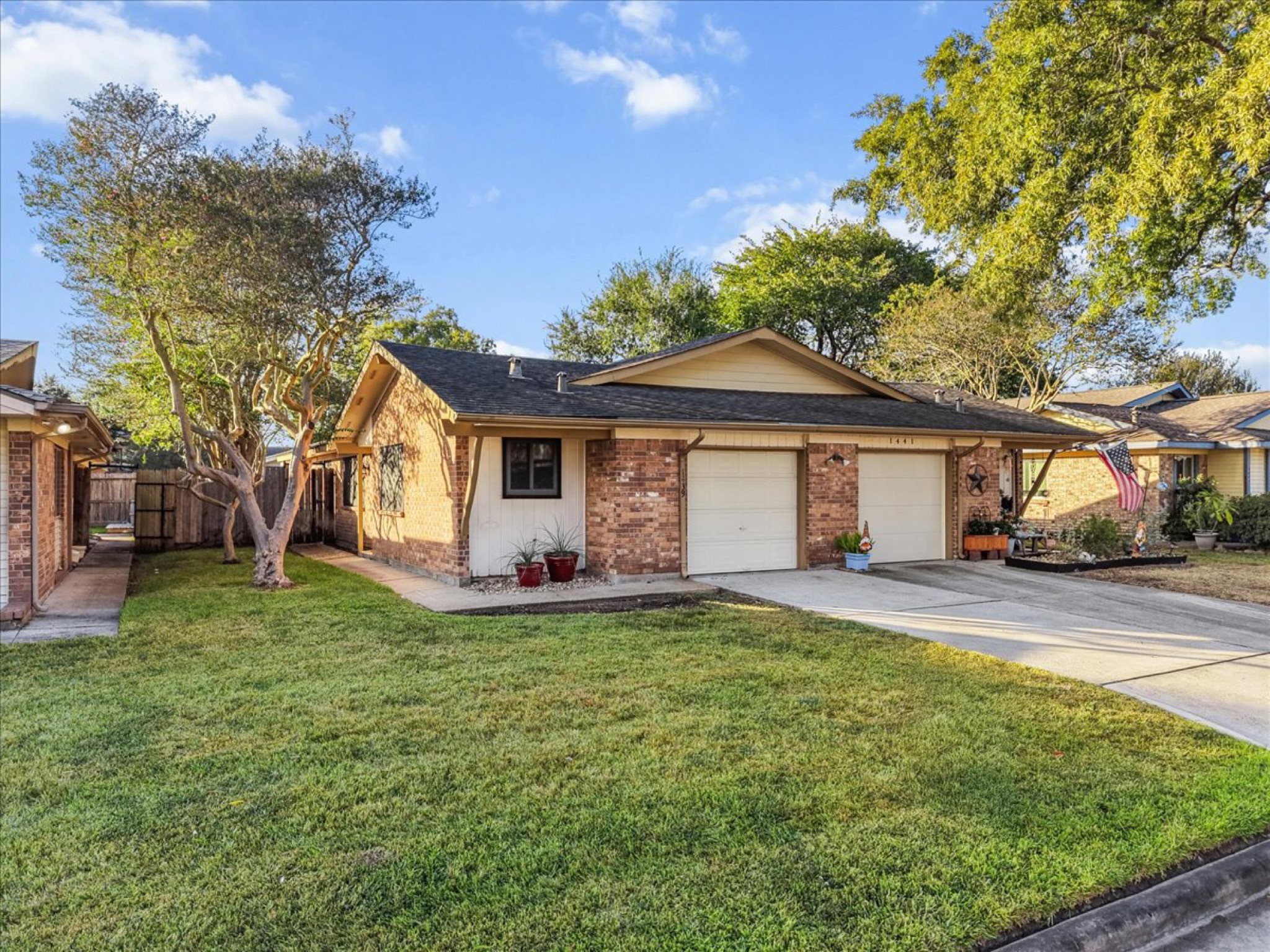 HOA covers exterior building maintenance, roof, foundation, and lawn care.