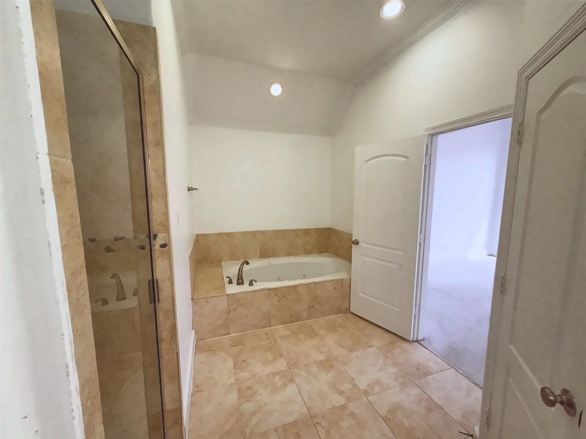 Primary bathroom with large jetted tub.
