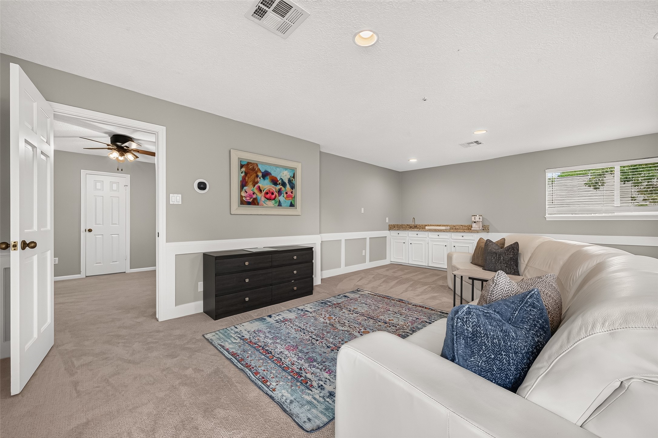 Another view. Notice the wet bar to the right.