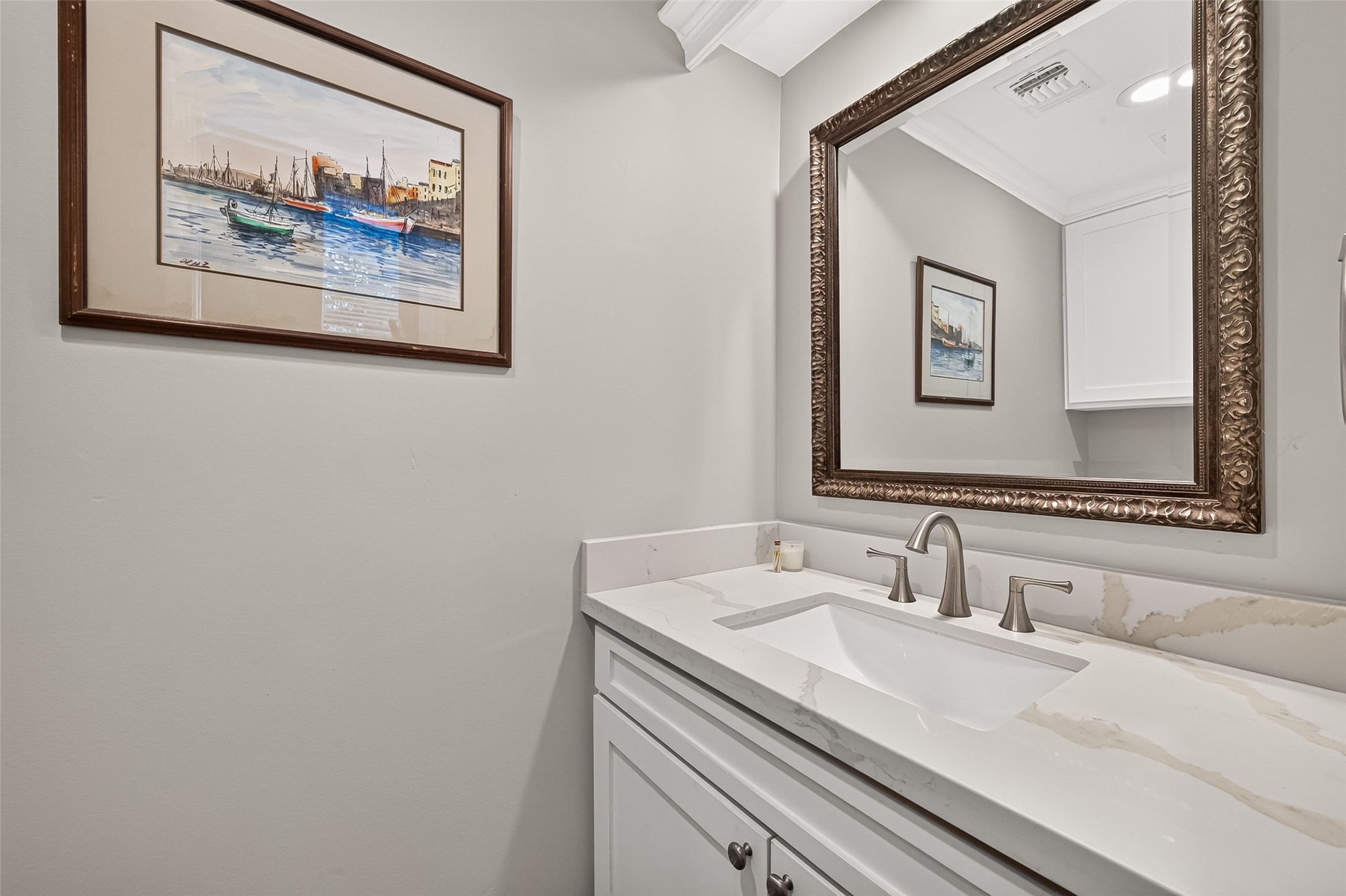 Half bath on the first floor.