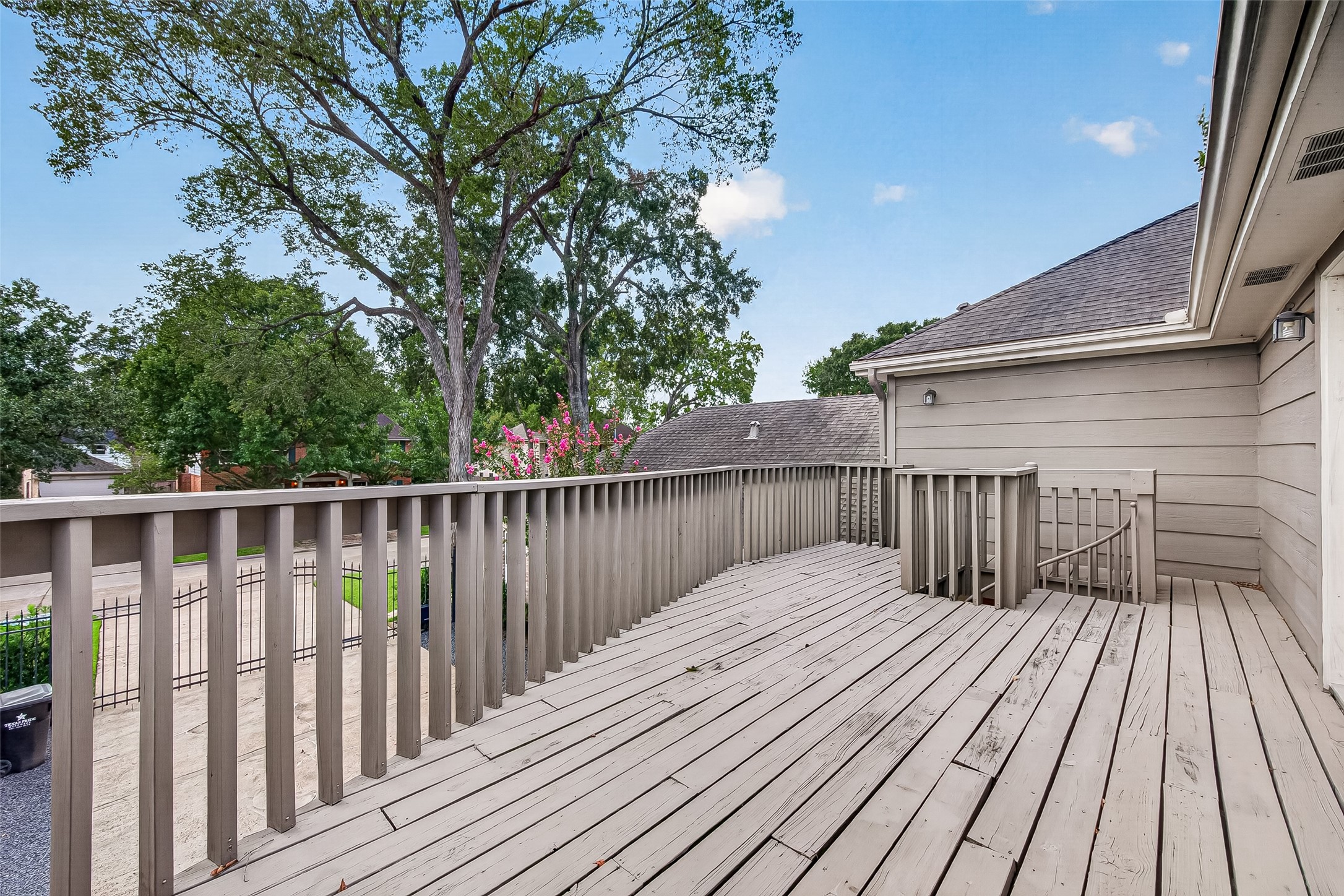 Balcony off the upstairs game room.