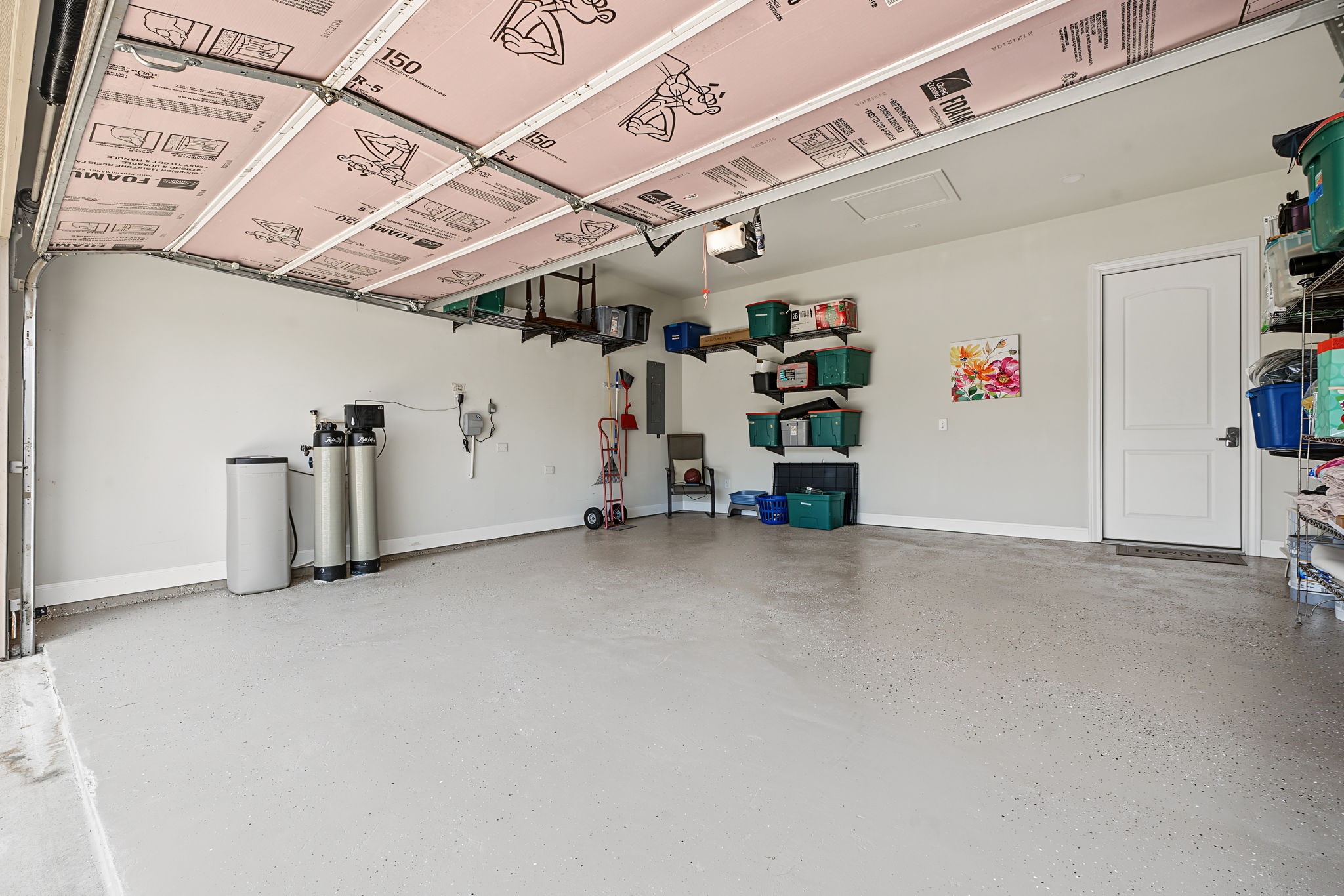 Epoxy was added to the garage in October 2026. Whole home water softener system.