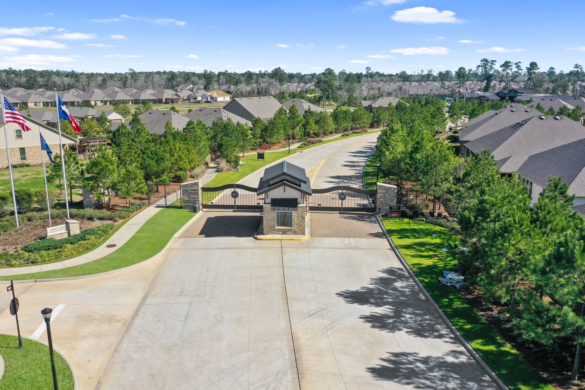 Del Webb is fully gated. There is an additional gated entry/exit at the rear of the neighborhood that is for residents only.
