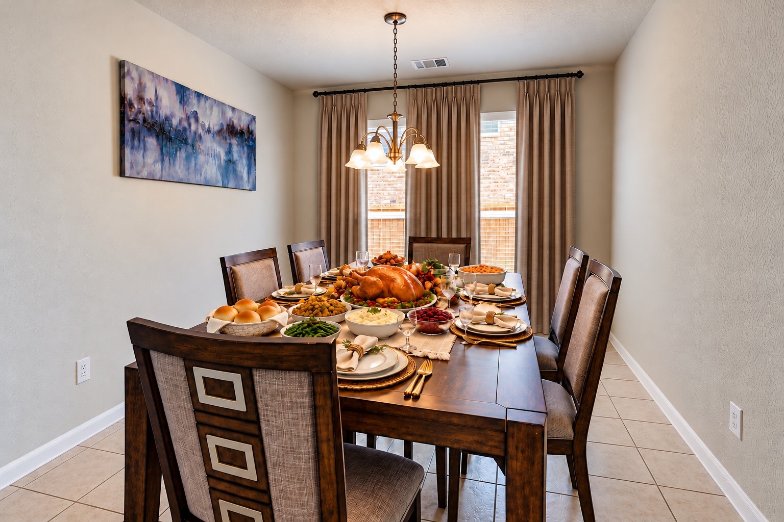 Envision Thanksgiving Dinner in this home (AI) Envision Thanksgiving Dinner in this home (AI)