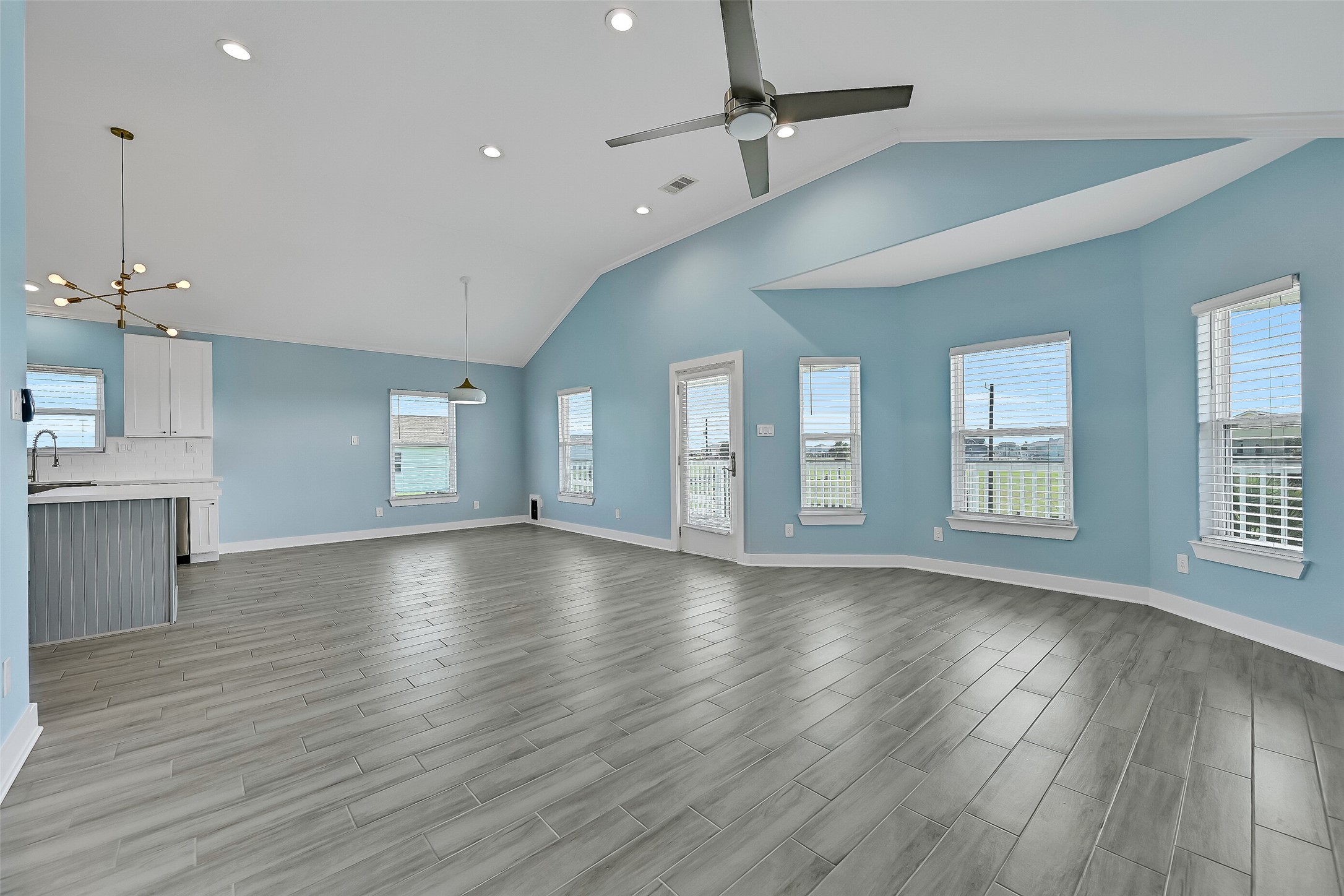 The open floor plan makes entertaining easy and creates a seamless flow throughout the main living space.