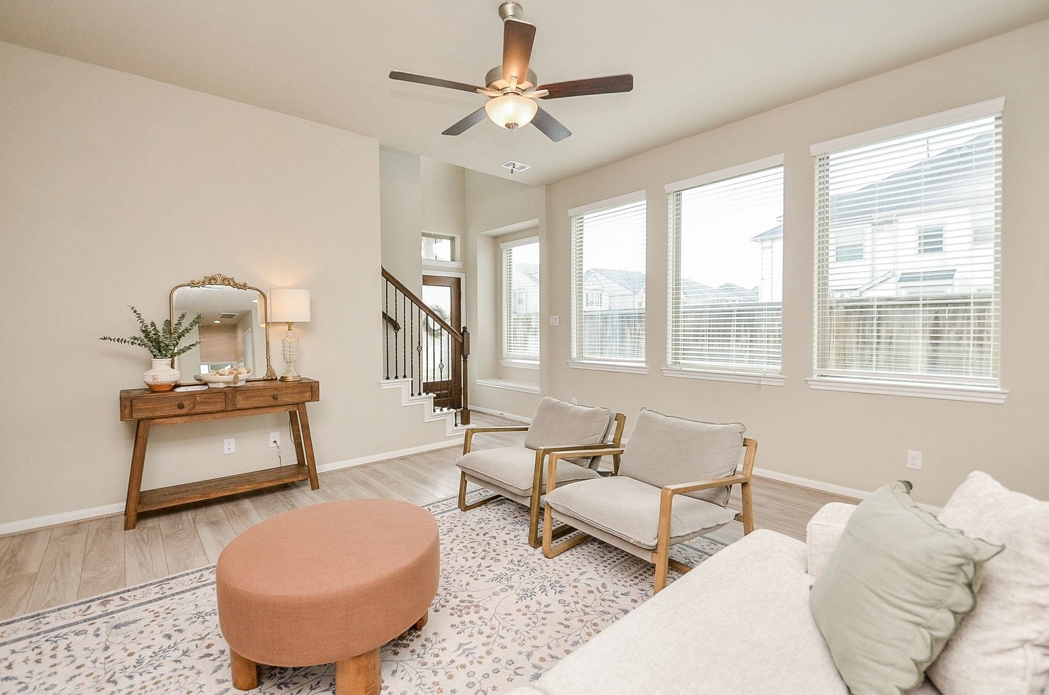 Beautiful windows add an open and airy feel to the home