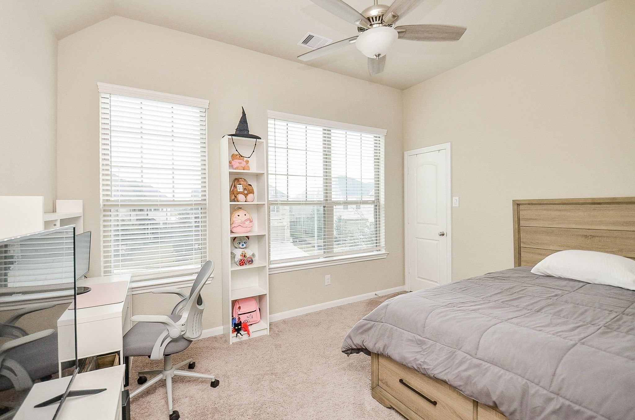 Here is the second bedroom with ample natural light