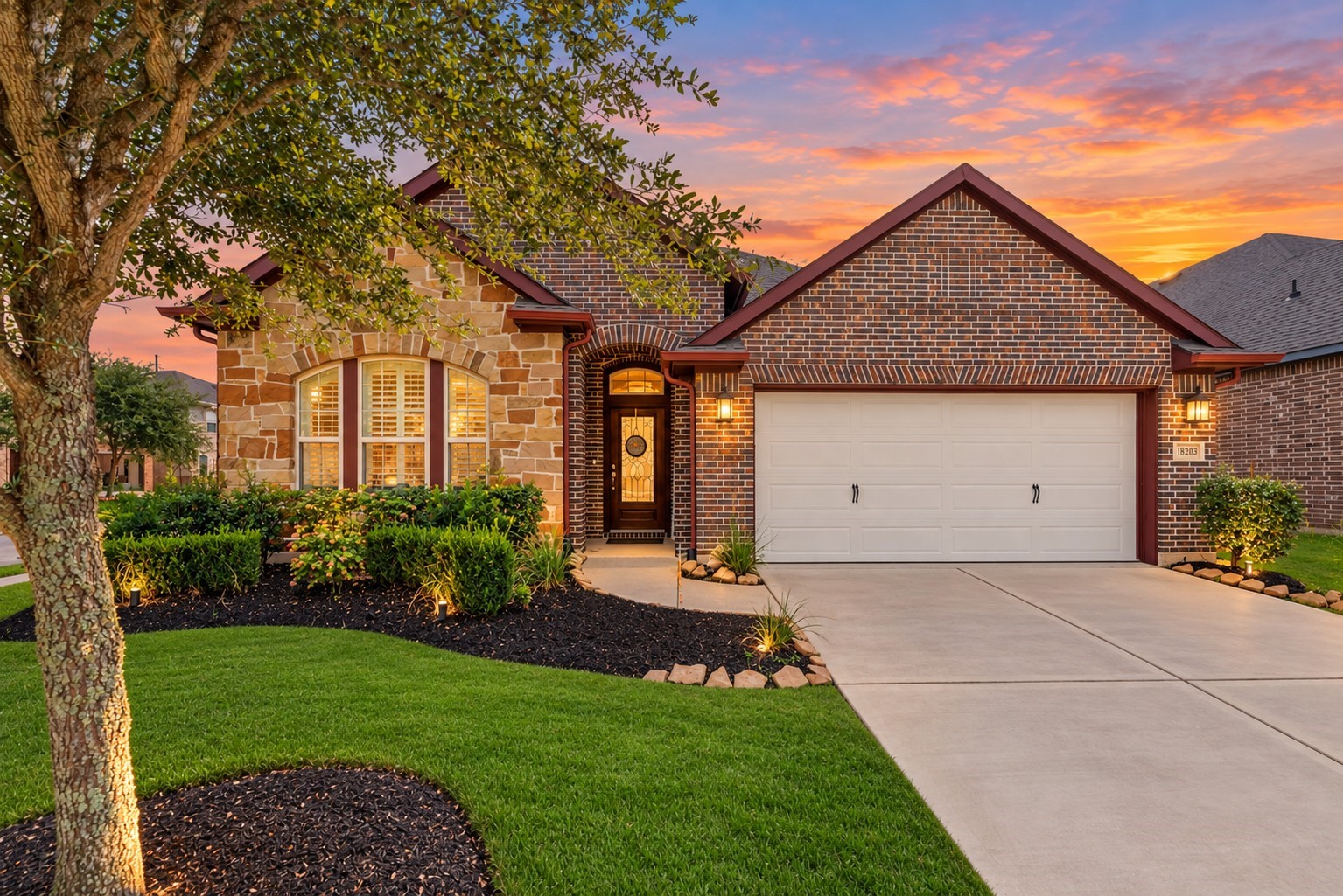 Charming brick and stone home with curb appeal.