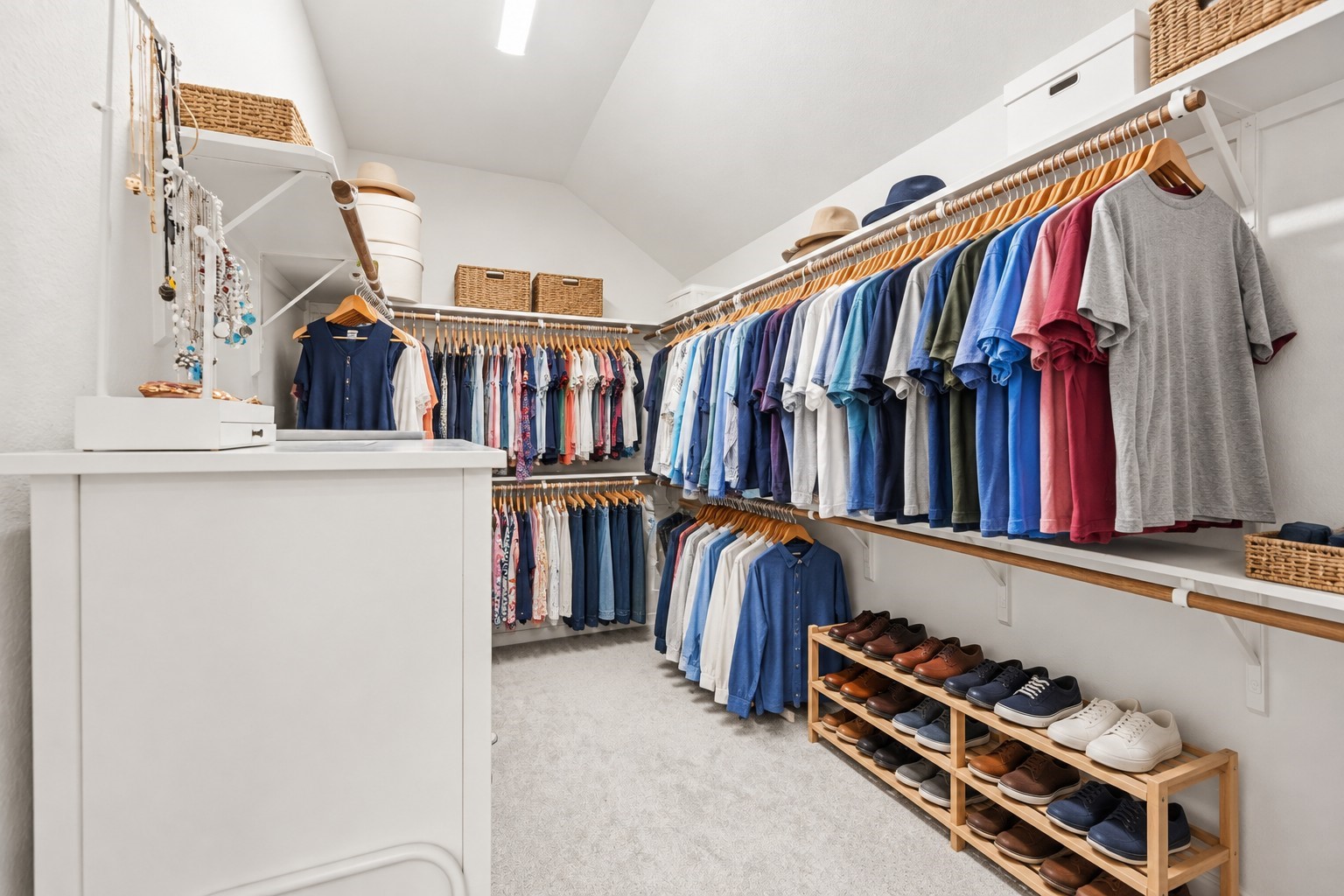 Oversized primary closet