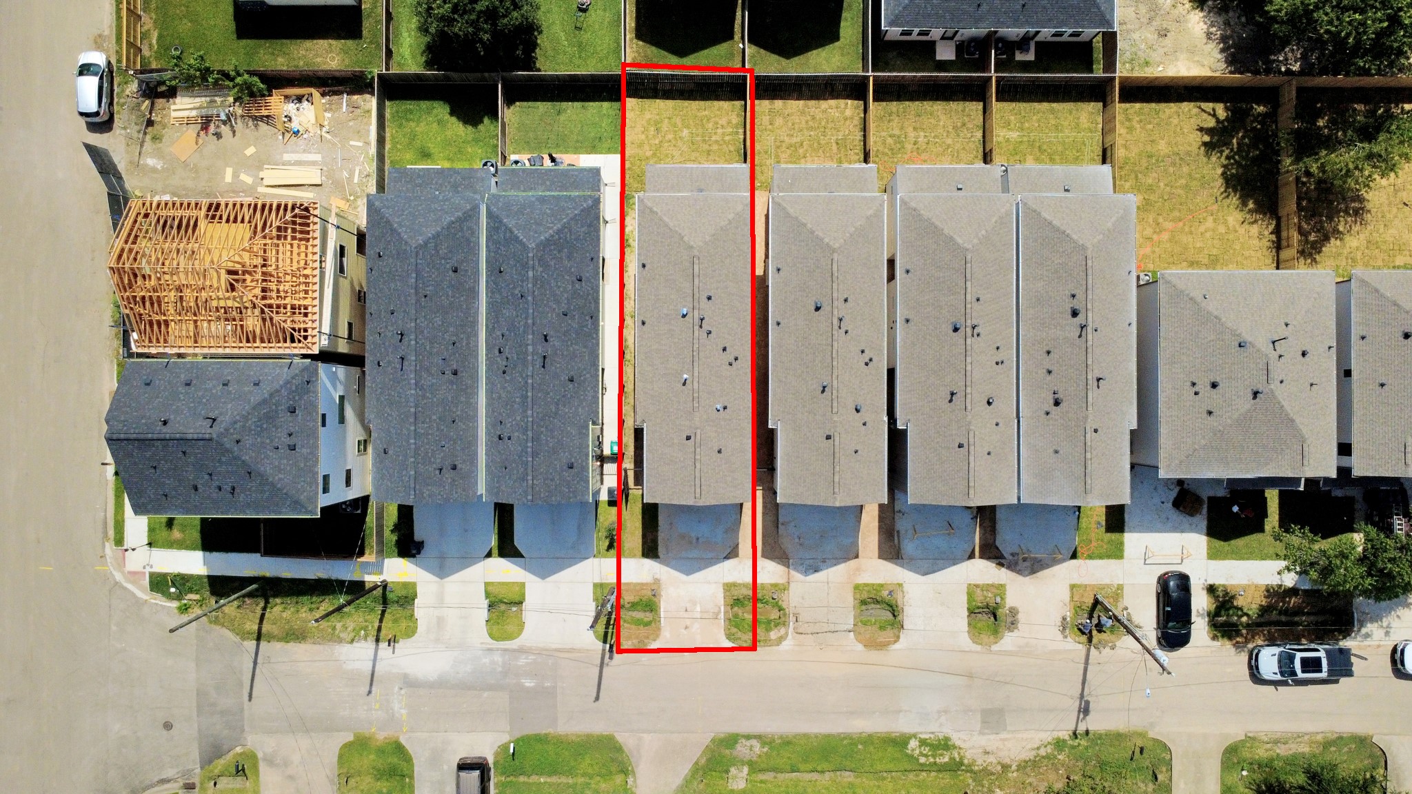 All units have private driveway, gated side entrance, and an expansive fully fenced back yard.