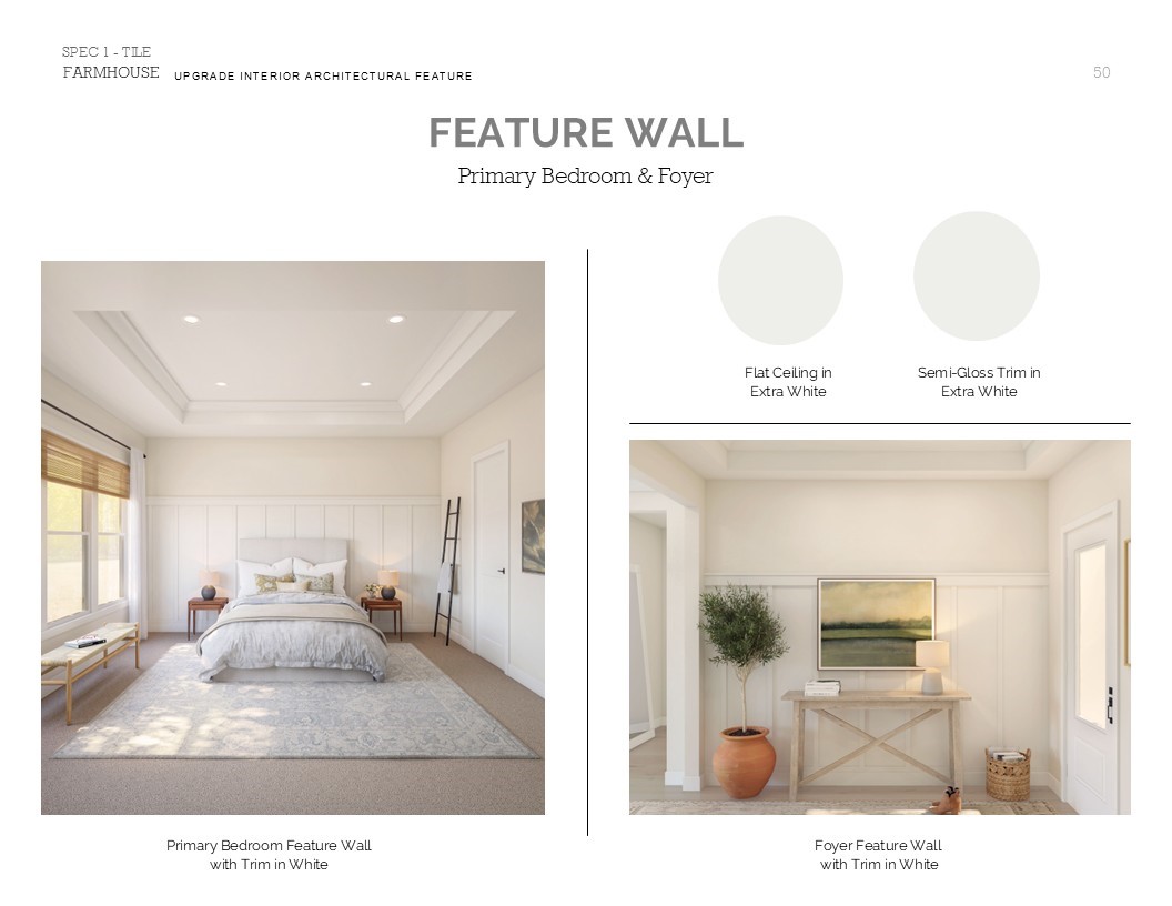 Farmhouse Look Palette 6: Trim Selection Sheet (*Artist rendering used for illustration purposes only.)