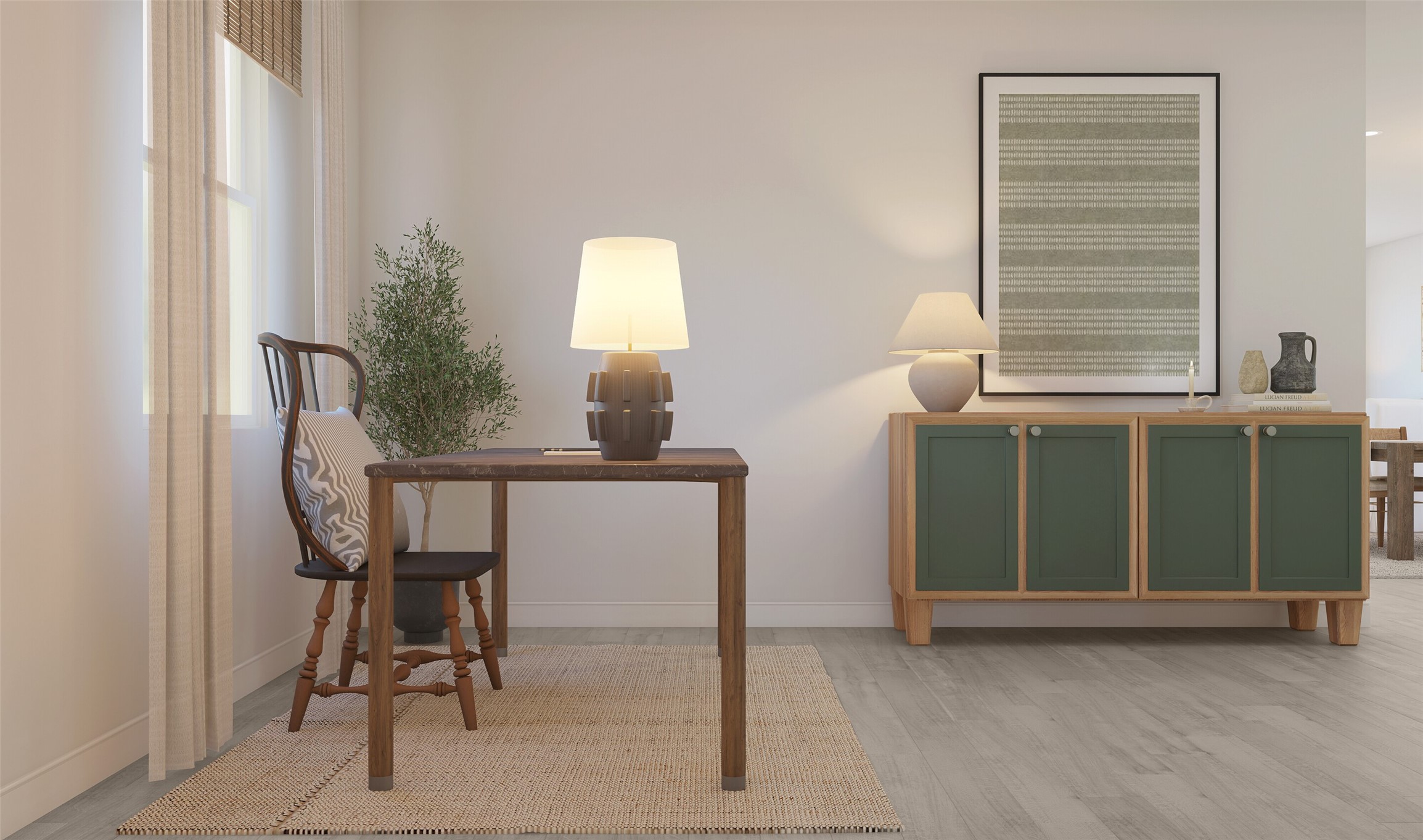 Private home office (*Artist rendering used for illustration purposes only. Colors/finishes may differ from the ones currently selected in the home.)