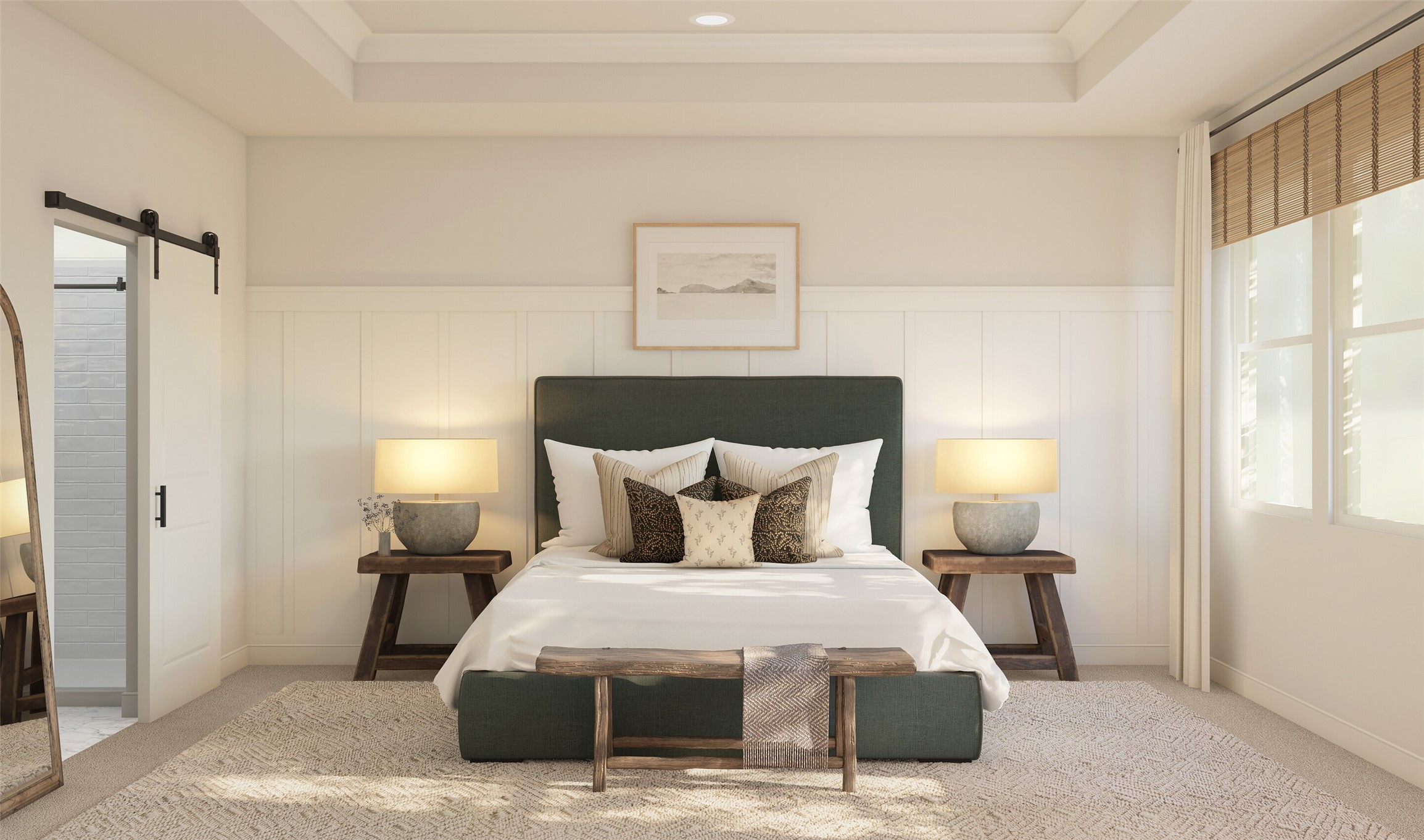 Secluded primary suite (*Artist rendering used for illustration purposes only. Colors/finishes may differ from the ones currently selected in the home.)