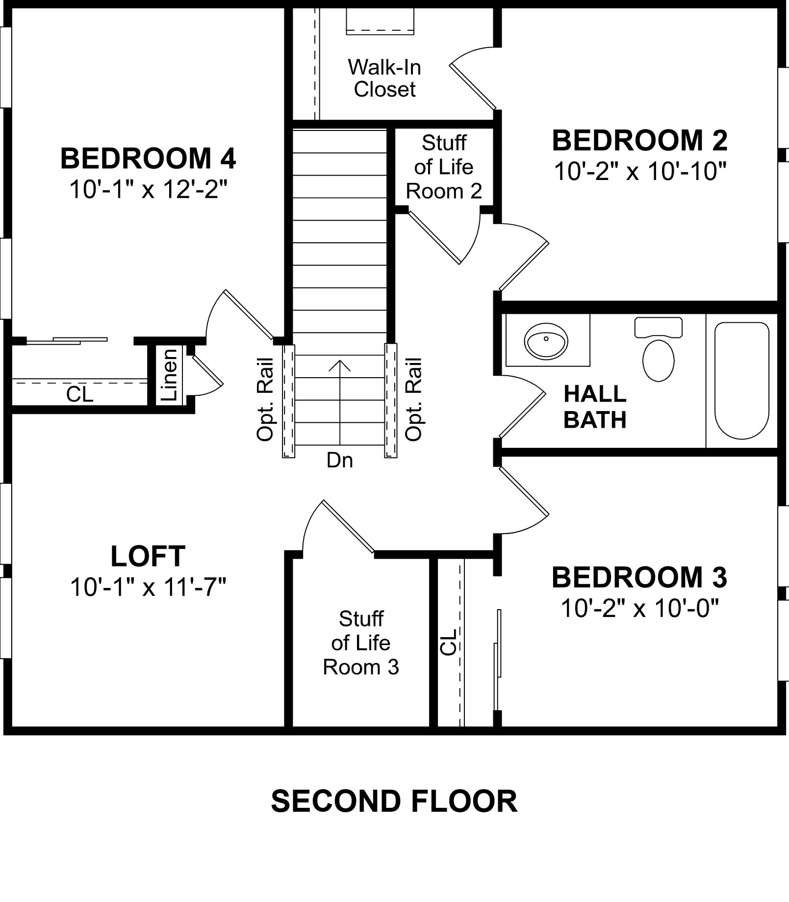 The Spanish Cedar floor plan by K. Hovnanian Homes. 2nd Floor shown. *Prices, plans, dimensions, features, specifications, materials, and availability of homes or communities are subject to change without notice or obligation.