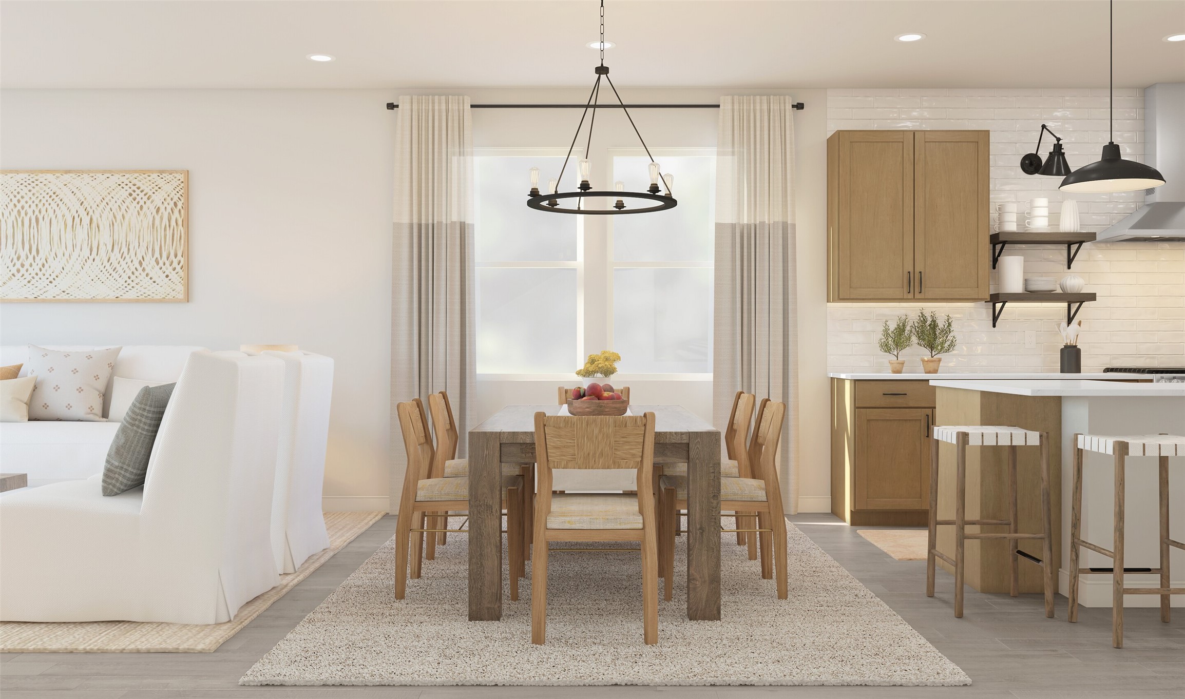Charming dining area (*Artist rendering used for illustration purposes only. Colors/finishes may differ from the ones currently selected in the home.)