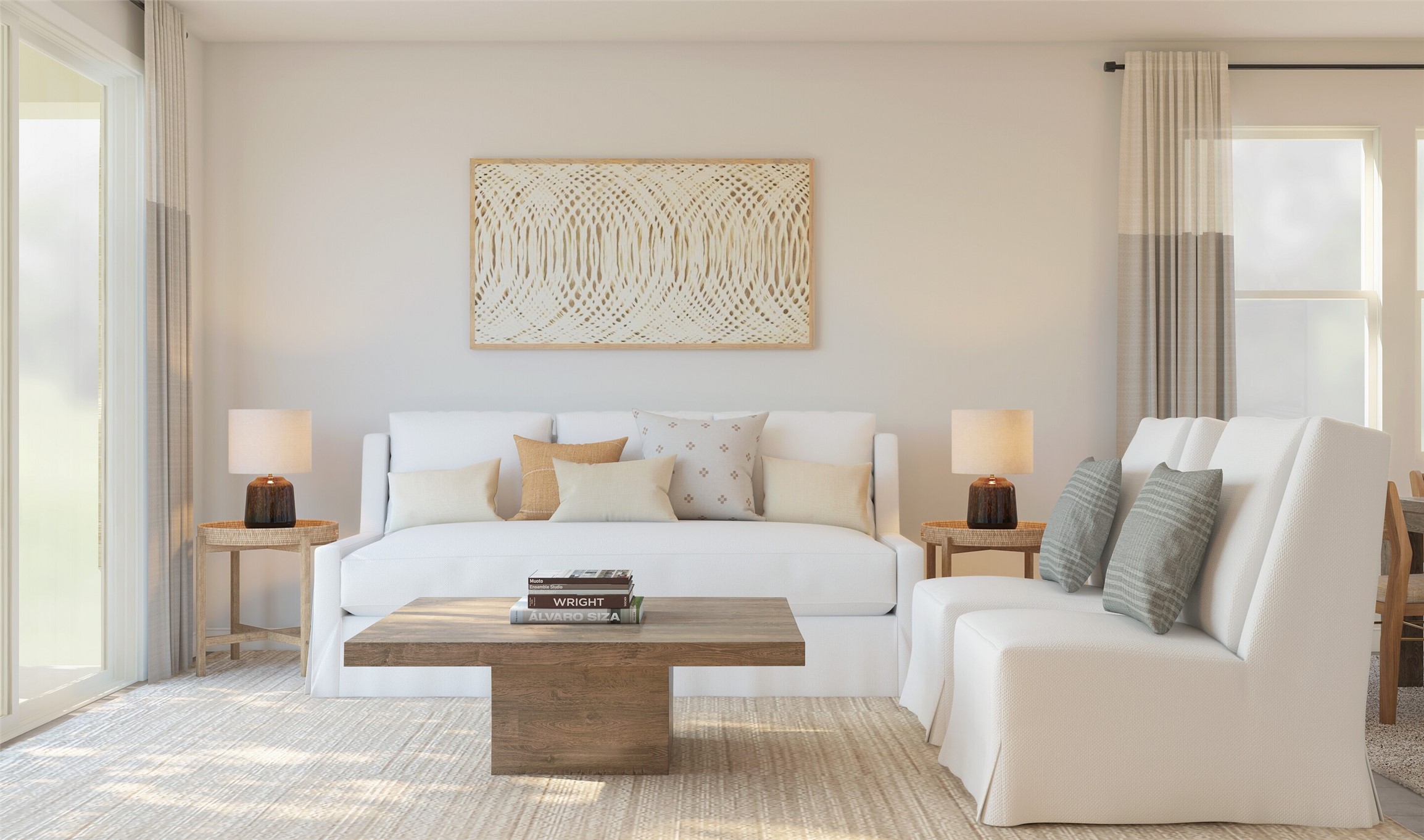 Cozy great room (*Artist rendering used for illustration purposes only. Colors/finishes may differ from the ones currently selected in the home.)
