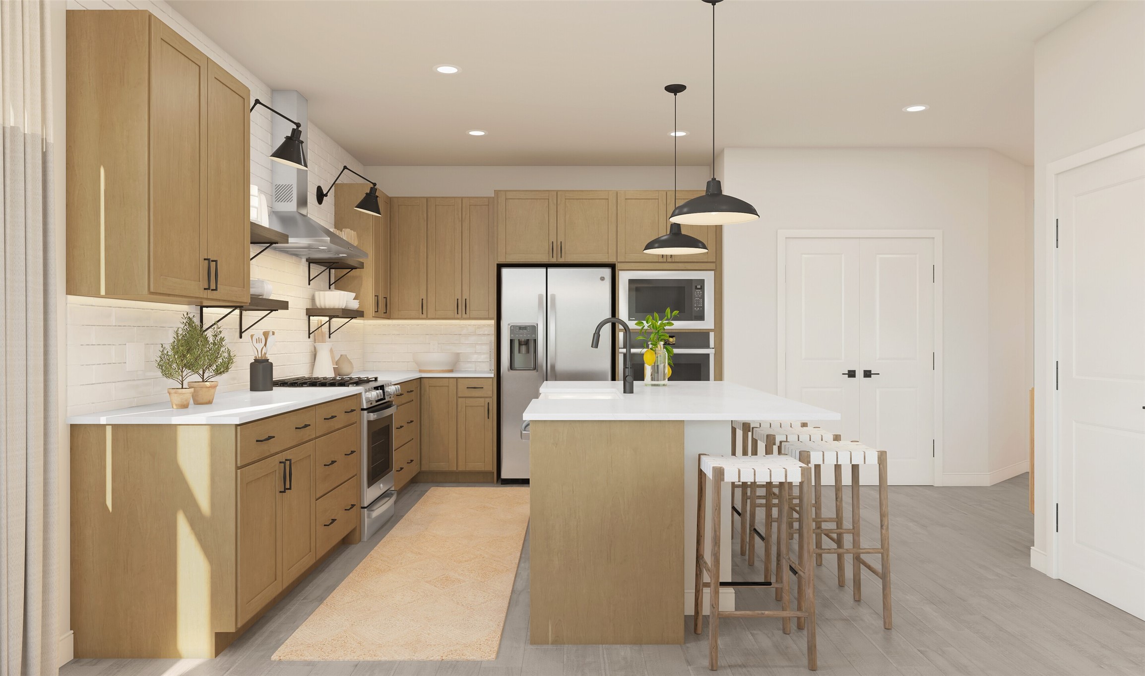 Lovely kitchen (*Artist rendering used for illustration purposes only. Colors/finishes may differ from the ones currently selected in the home.)