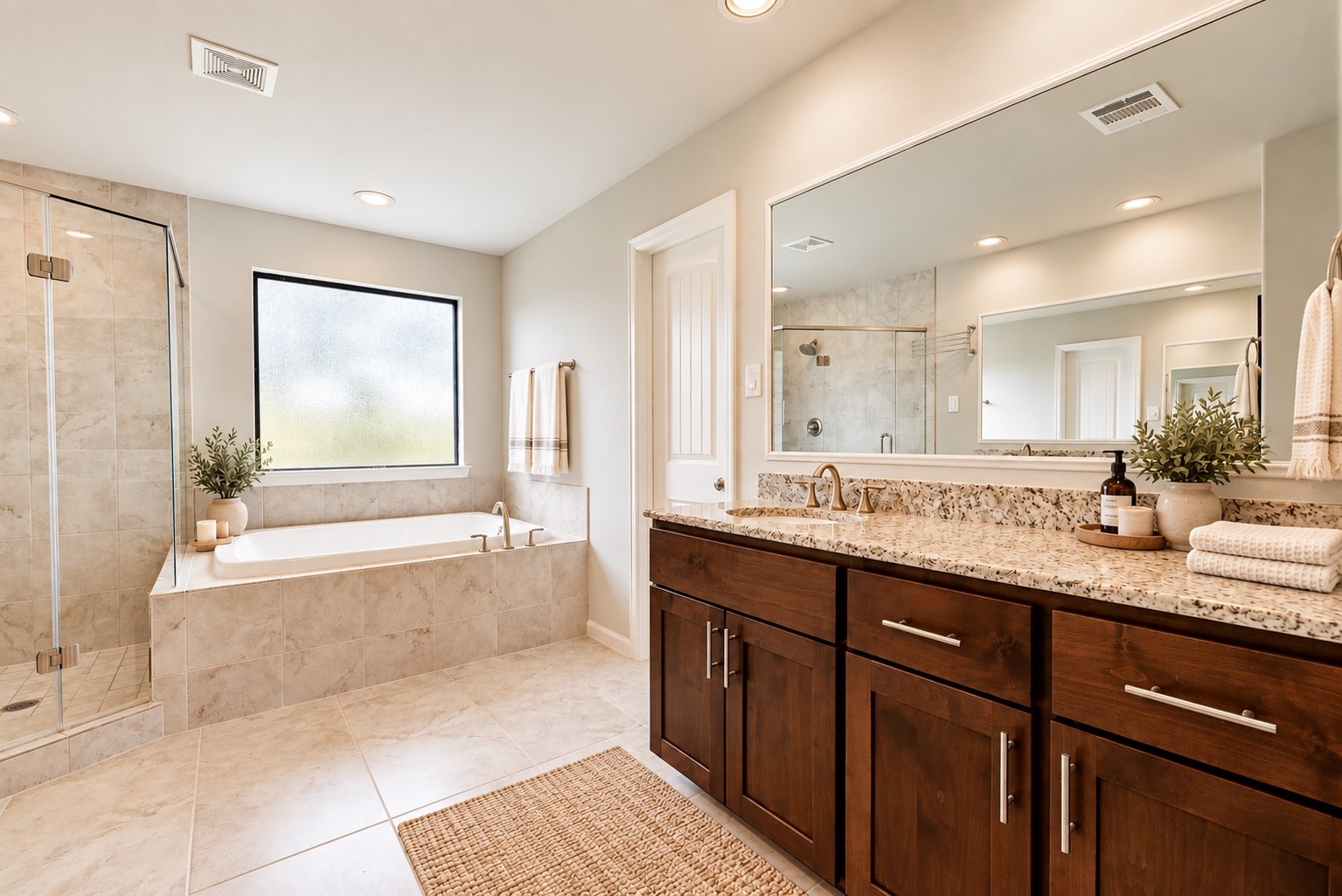 Primary Bathroom - Soaking Tub & Walk-in Shower Primary Bathroom - Soaking Tub & Walk-in Shower