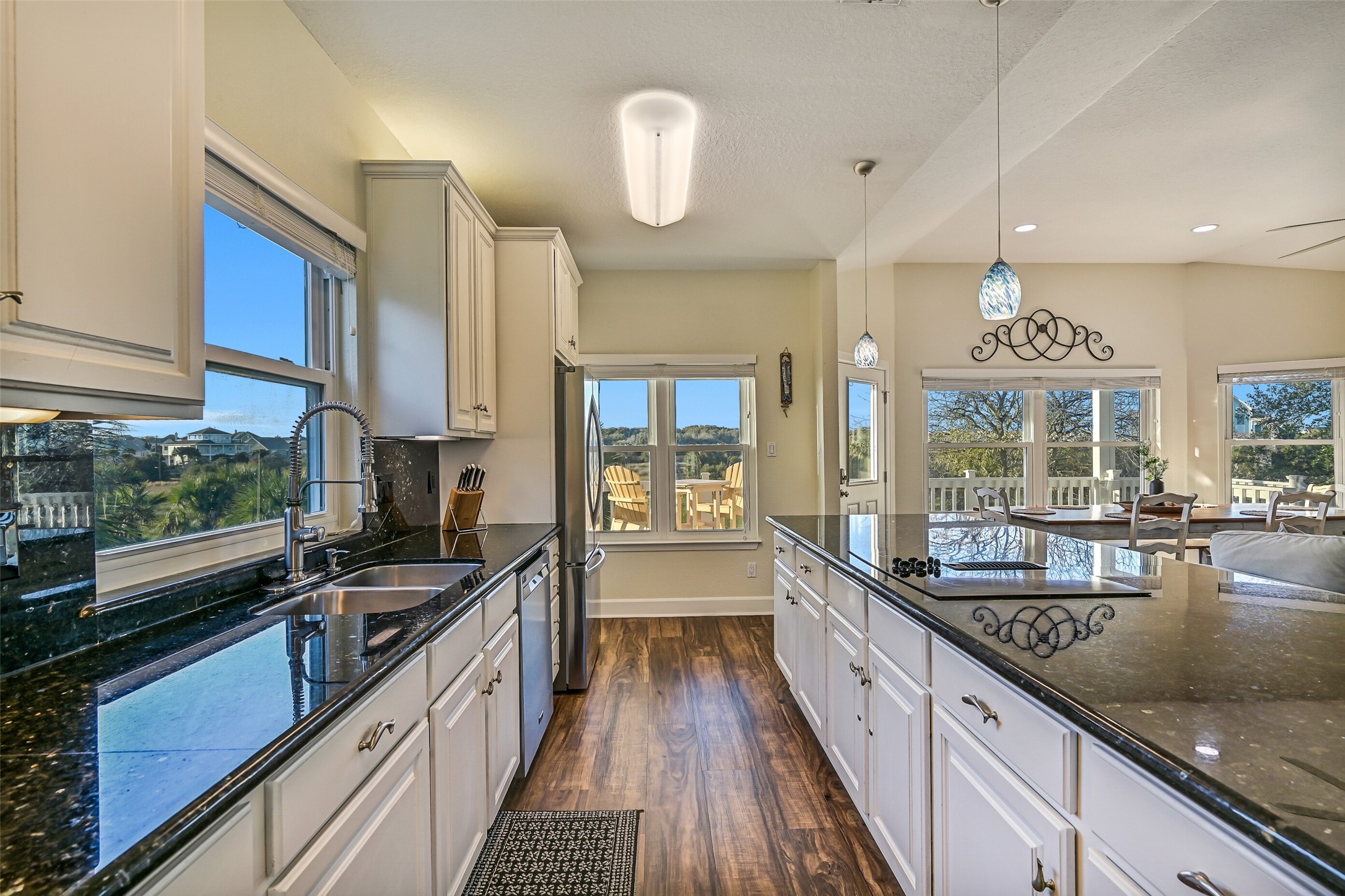 Expansive windows provide fantastic views while filling the home with natural light.