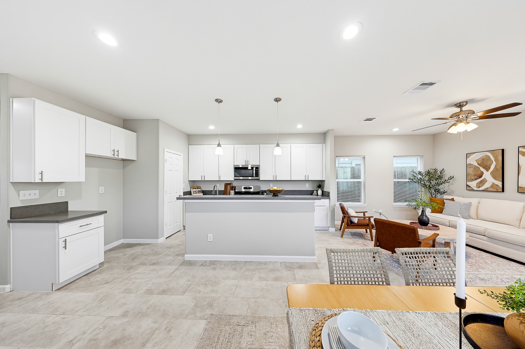 Enjoy the easy connection between cooking, dining, and gathering in one welcoming space.