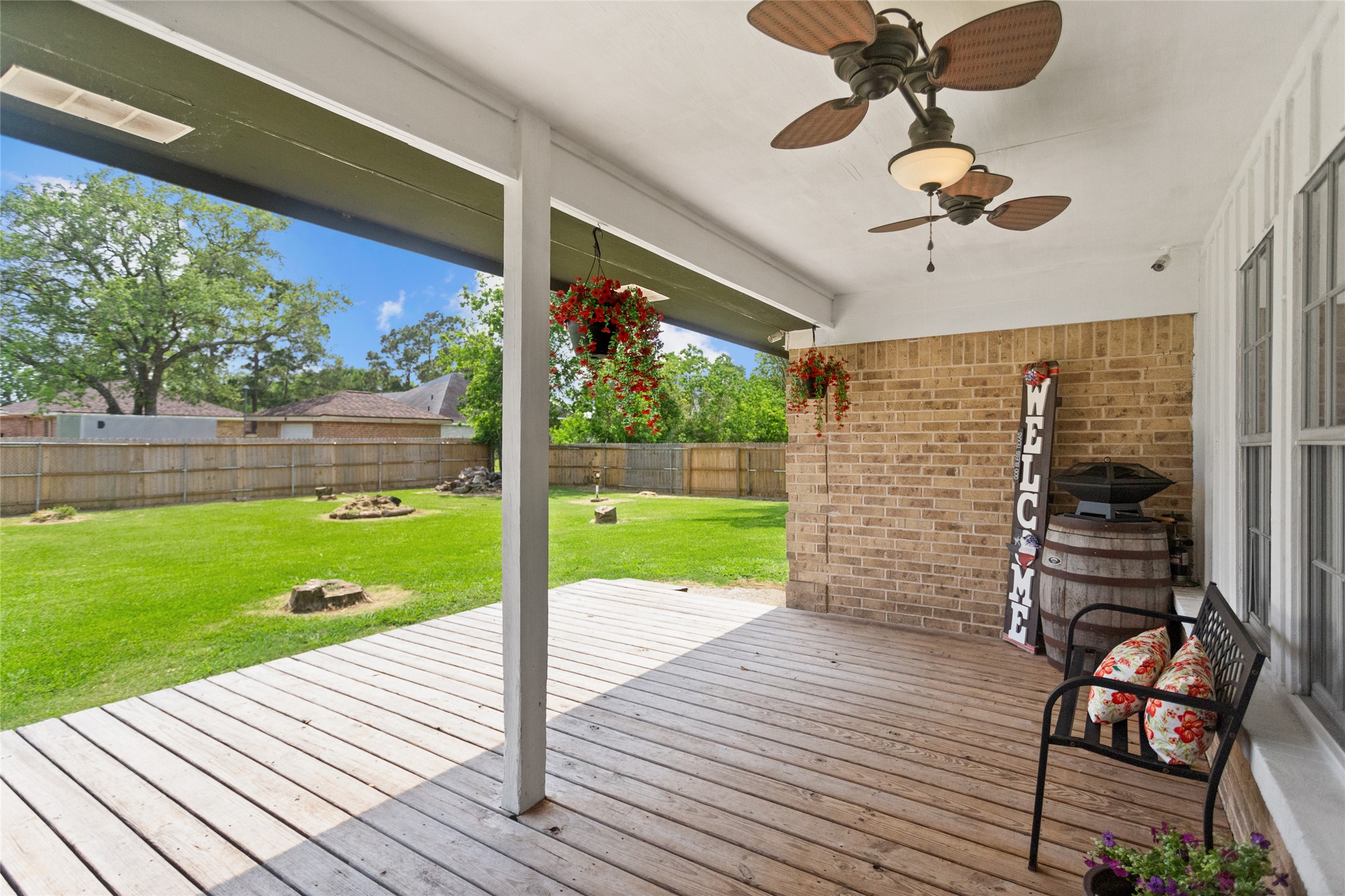 Step outside to a large fully fenced expansive backyard!