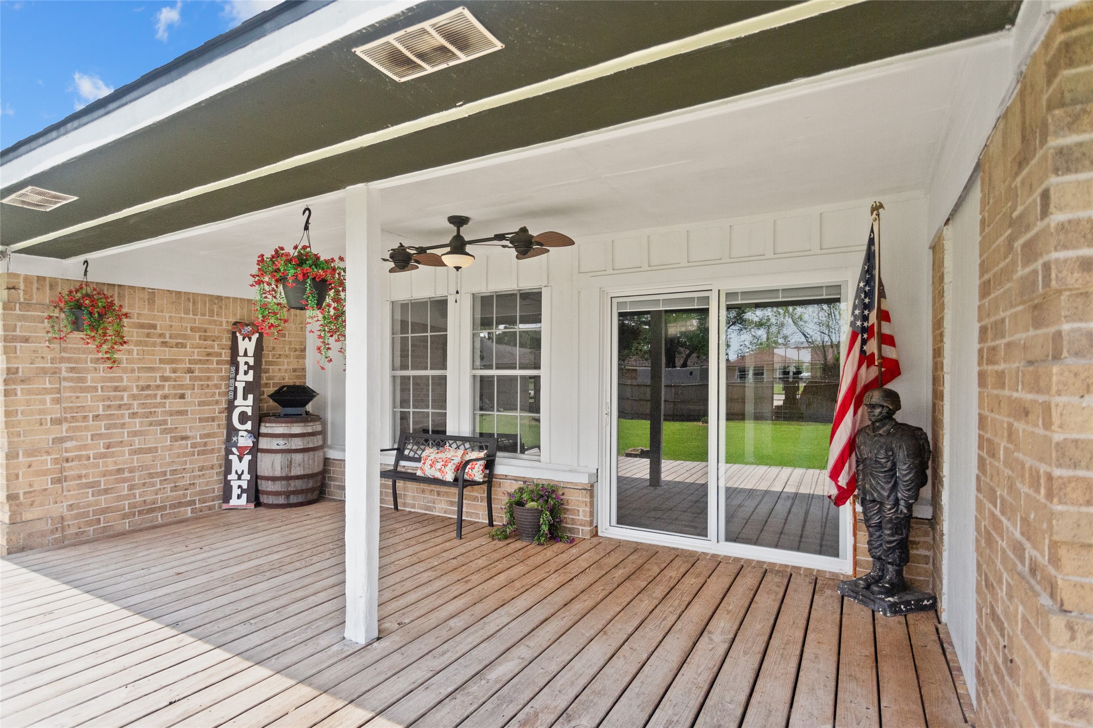 Large covered patio perfect for year round enjoyment!