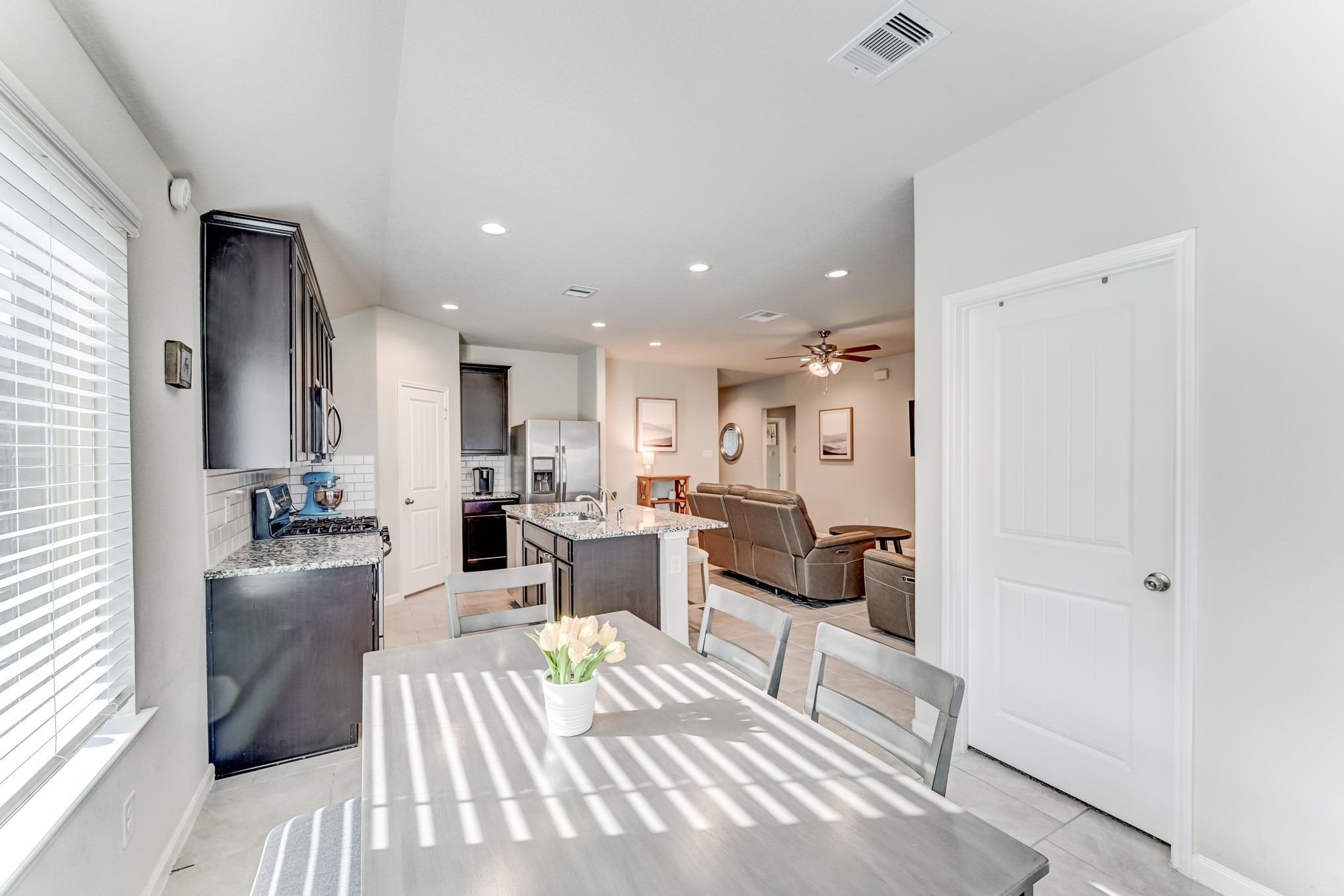 Dining area open to kitchen