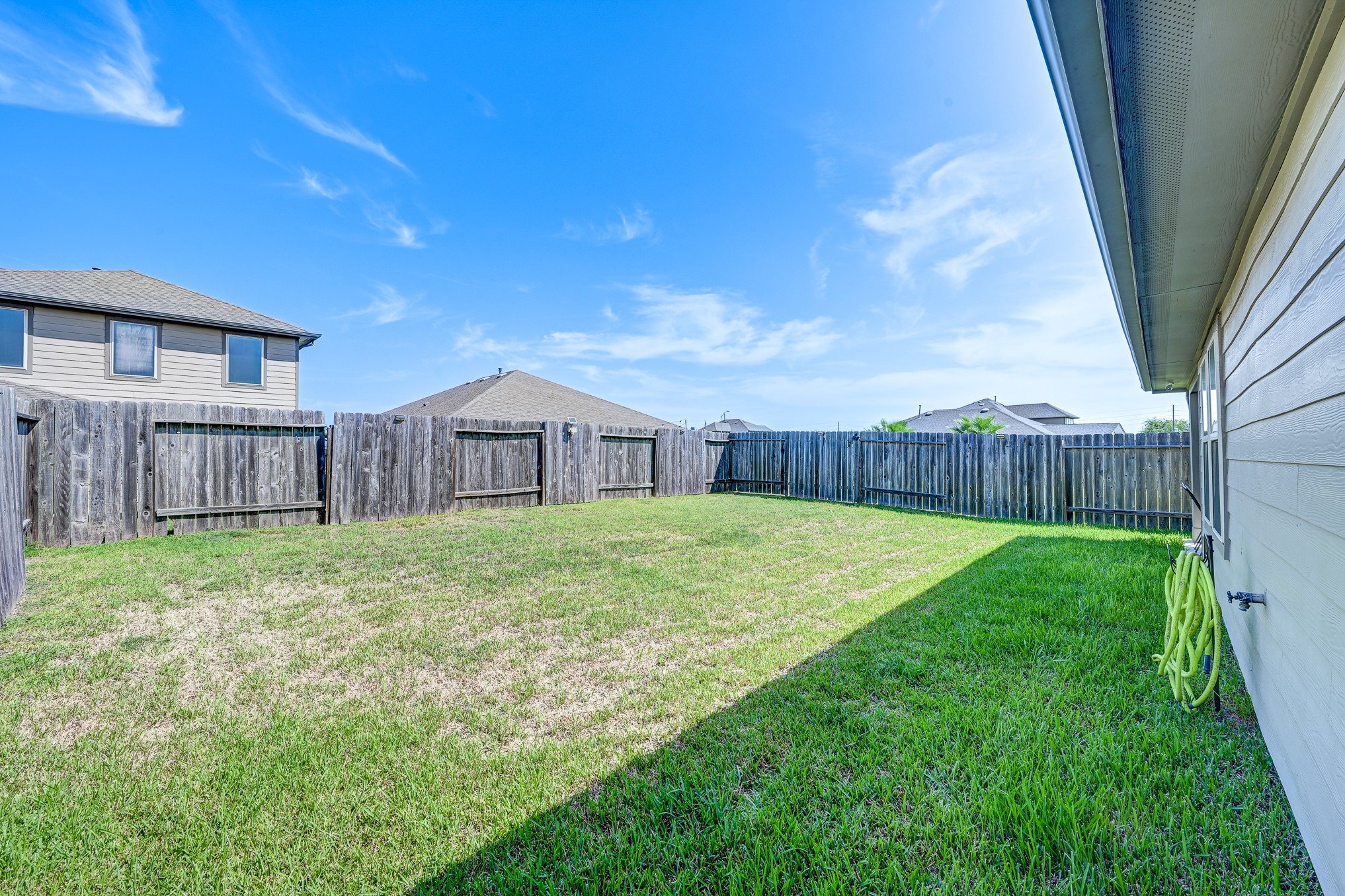 Spacious backyard