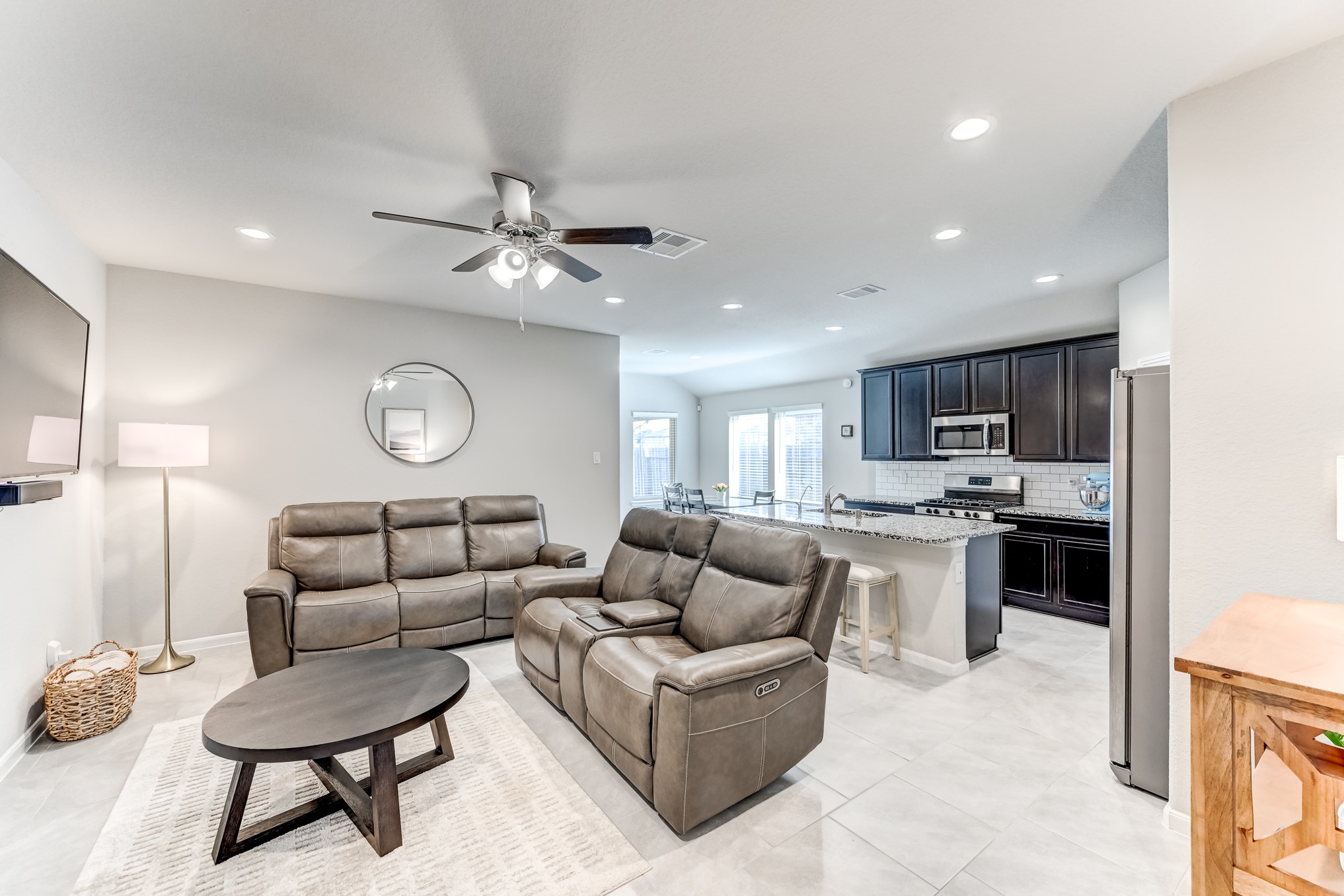 Open concept living Open concept living