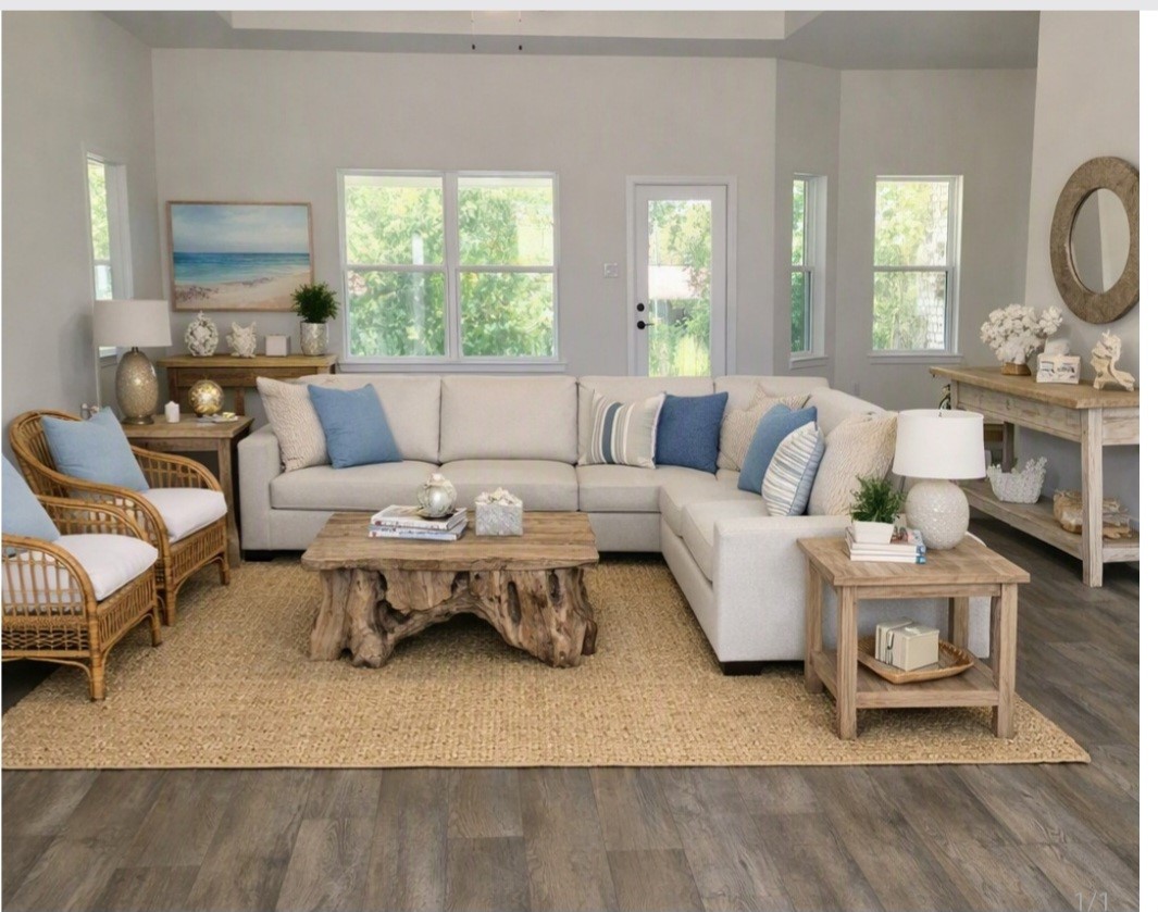 Staged living space in a very open great for entertaining family and friends