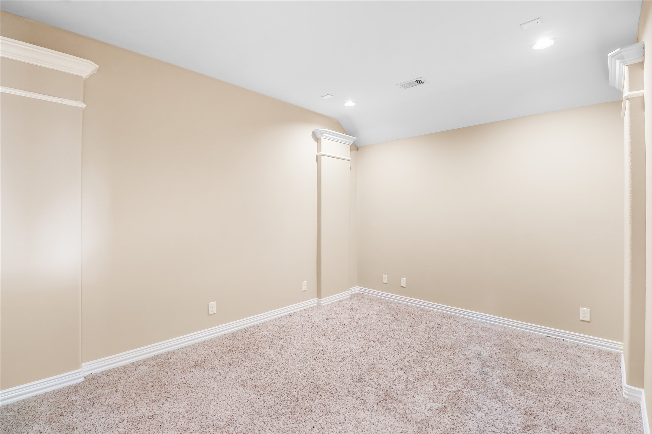 Dedicated media room to make into your personal theater.